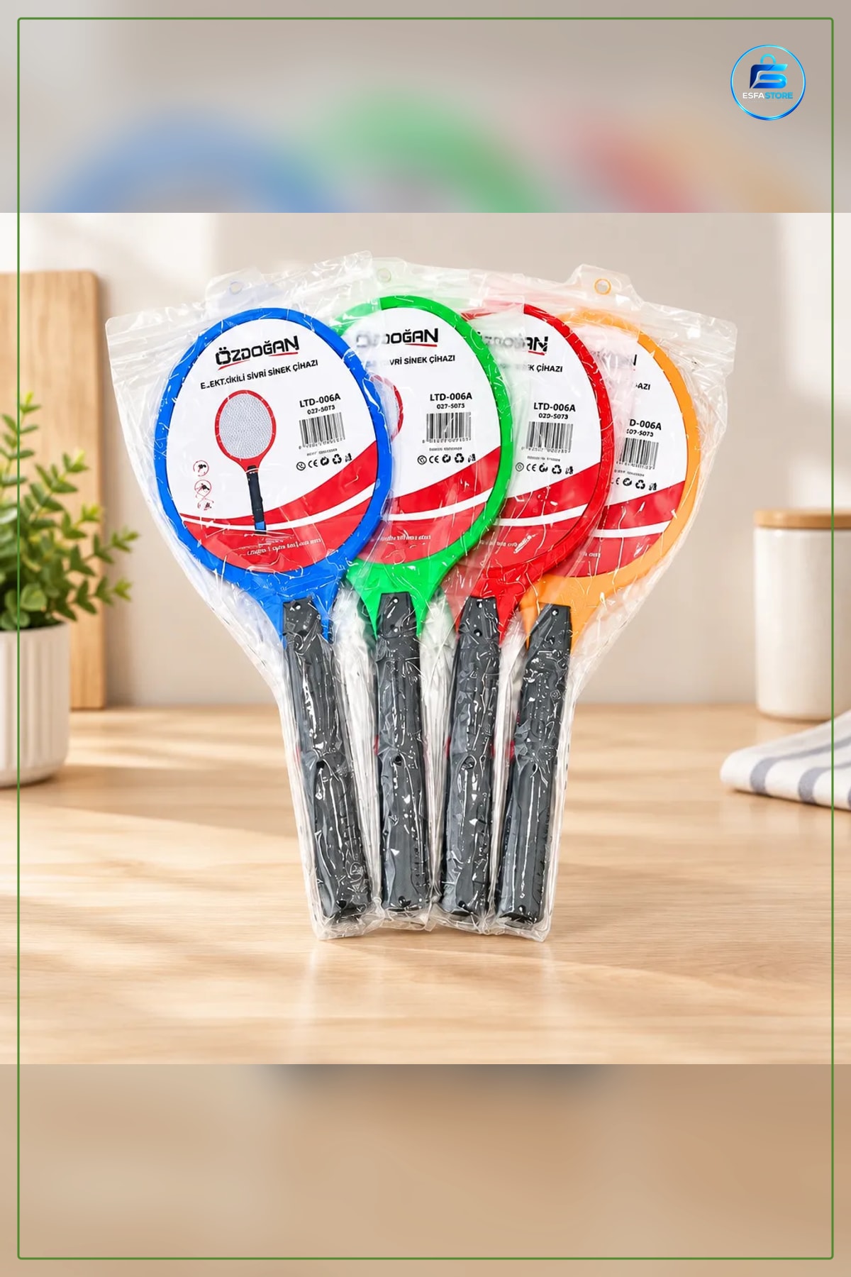 Elektronik Sinek Raketi Elektrikli Sivri Kovucu Ev Mutfak Pratik Kullanım Çok Renkli Haşere