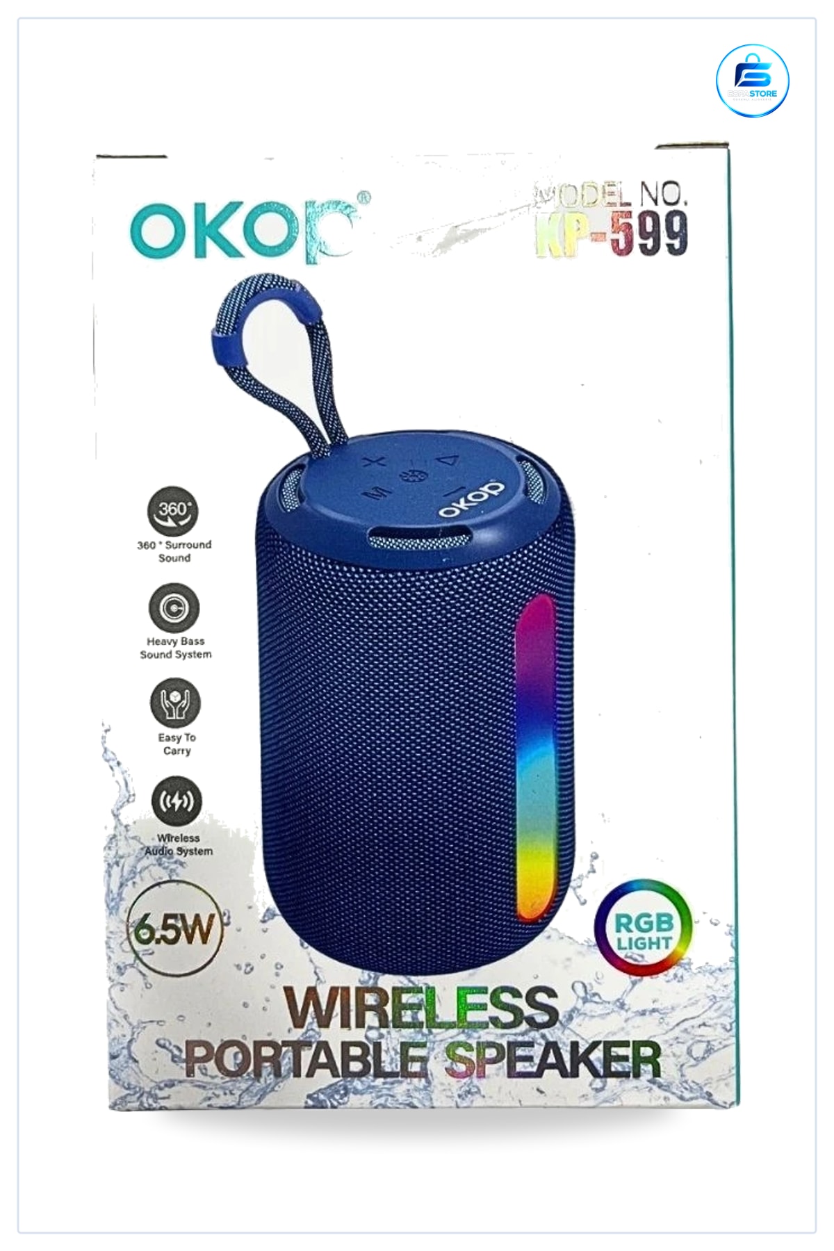 Bluetooth Hoparlör Küçük Boy Ses Bombası Kablosuz Taşınabilir RGB Işıklı Taşıma Asklı