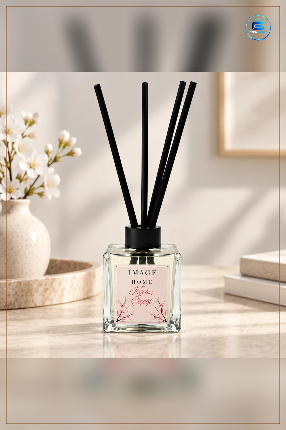 Kiraz Çiçeği Kokulu 100 ml Bambu Oda Kokusu Ev Dekorasyon Ferah Ortam Aroması Kullanışlı