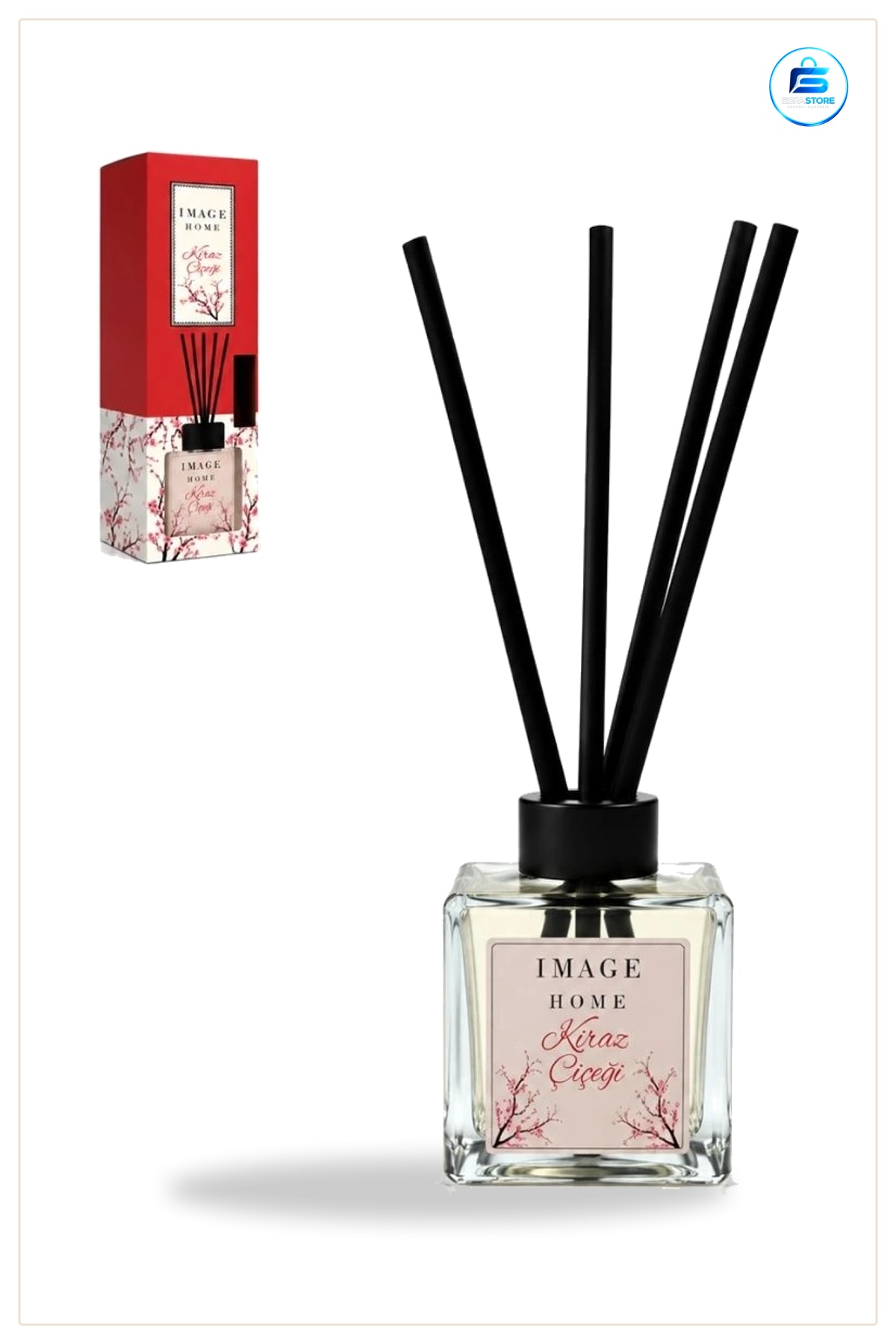 Kiraz Çiçeği Kokulu 100 ml Bambu Oda Kokusu Ev Dekorasyon Ferah Ortam Aroması Kullanışlı