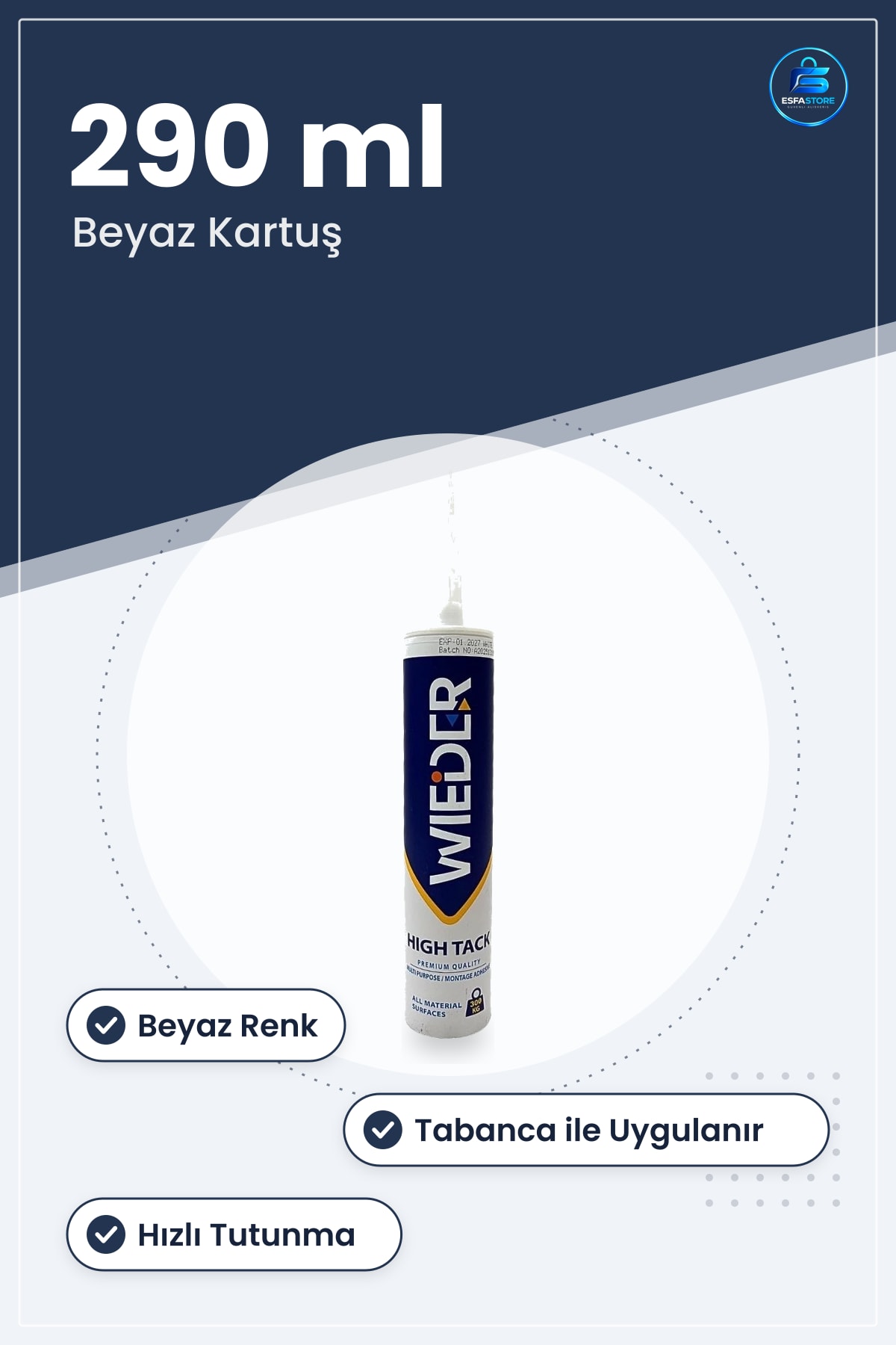 High Tack Montaj Yapıştırıcı 290 ml Beyaz Kartuş Hiçbir Yüzeyde Yapışması Ev Hırdavat Tutunma Güçlü