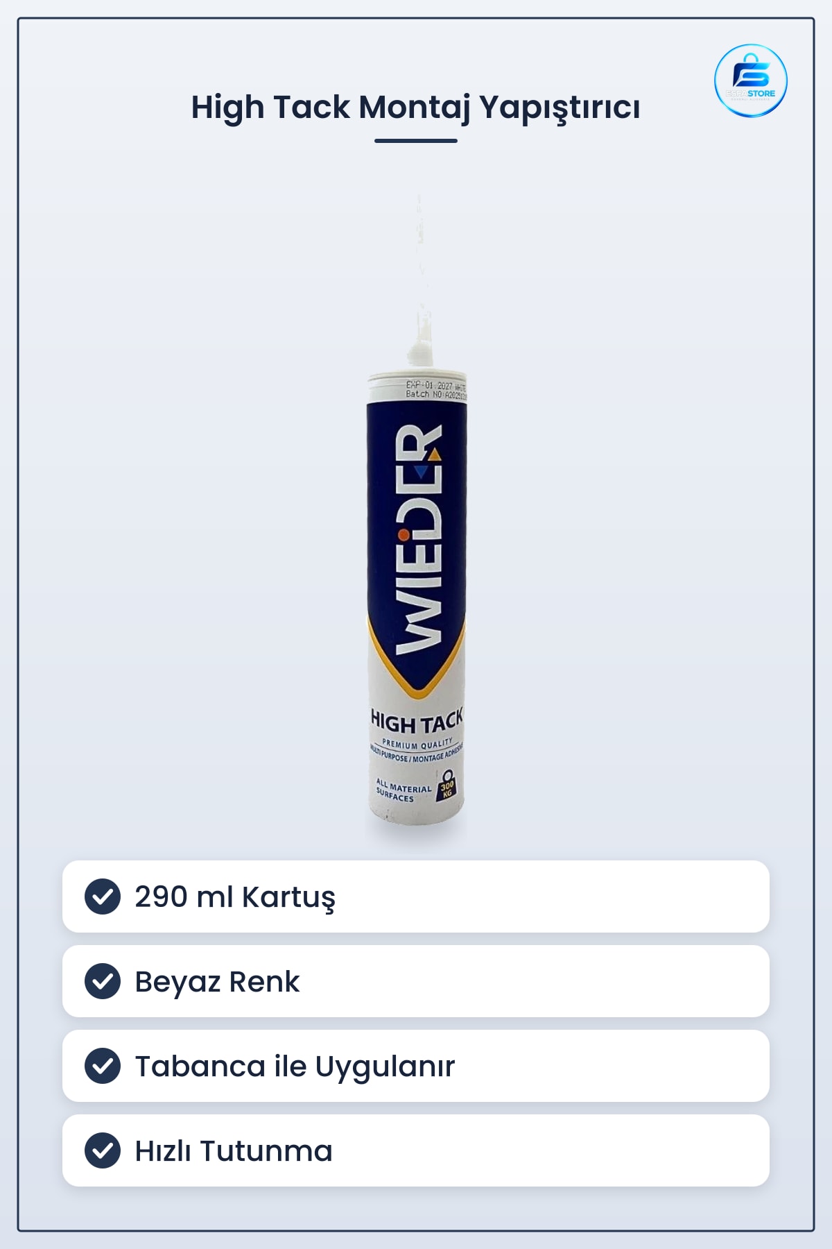 High Tack Montaj Yapıştırıcı 290 ml Beyaz Kartuş Hiçbir Yüzeyde Yapışması Ev Hırdavat Tutunma Güçlü