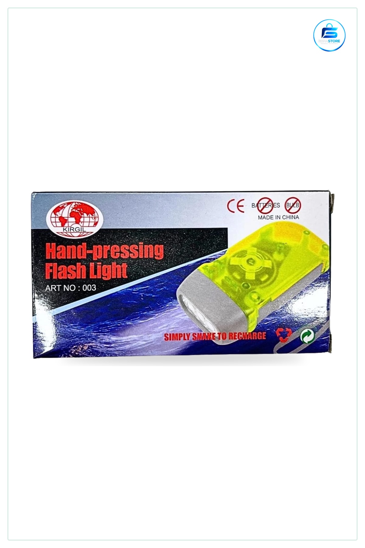 El Feneri Elle Şarj Edilebilen Pilsiz Dinamolu Taşınabilir Kablosuz Kamp Ev Aydınlatma