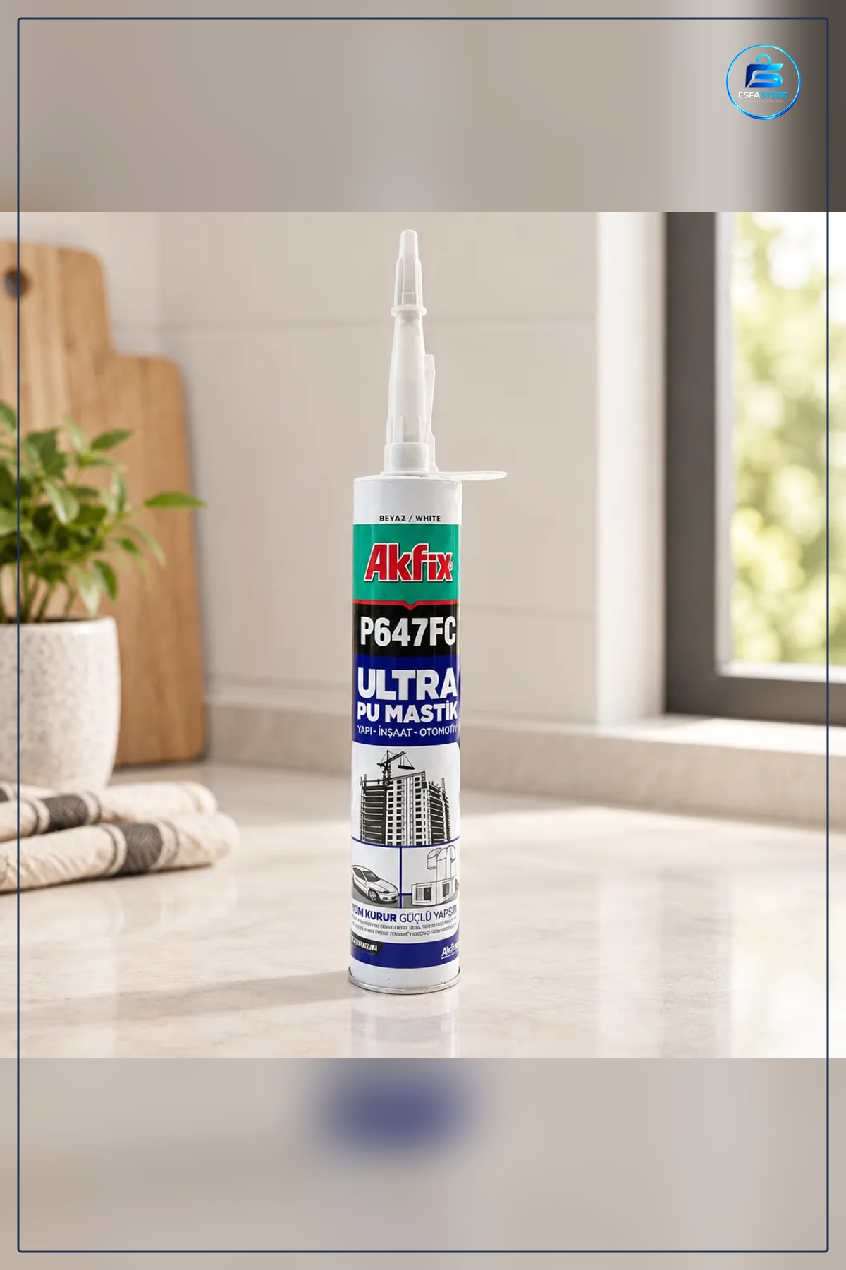 PU Mastik Silikon Beyaz 280 ml Yapı İnşaat ve Otomotiv Kullanımına Uygun Dolgu Macunu