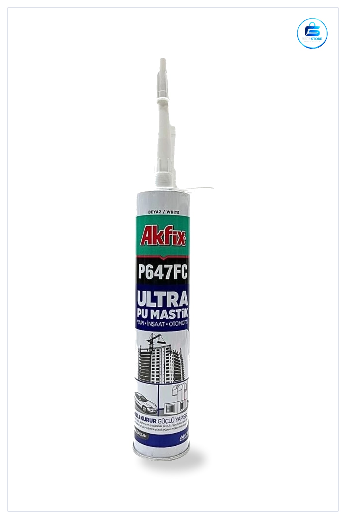 PU Mastik Silikon Beyaz 280 ml Yapı İnşaat ve Otomotiv Kullanımına Uygun Dolgu Macunu
