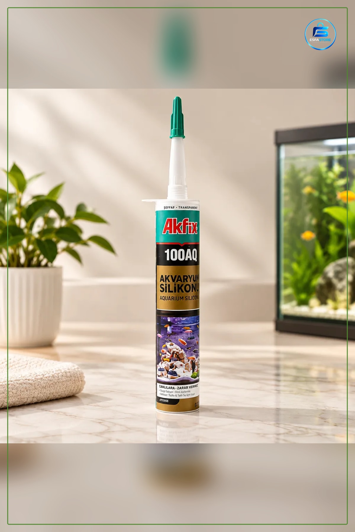 Akvaryum Silikonu Şeffaf 280 ml Cam Birleştirme Sızıntı Önleyici Bakım Malzemesi Pet Shop