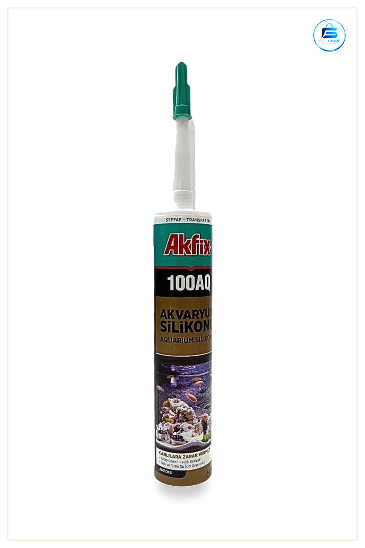 Akvaryum Silikonu Şeffaf 280 ml Cam Birleştirme Sızıntı Önleyici Bakım Malzemesi Pet Shop