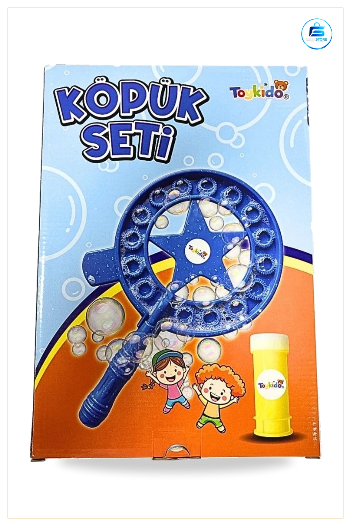 Oyun Seti Kutulu Erkek Köpük Yıldız Şekilli Balon Üfleme Eğlence Oyuncağı Çocuk Bahçe