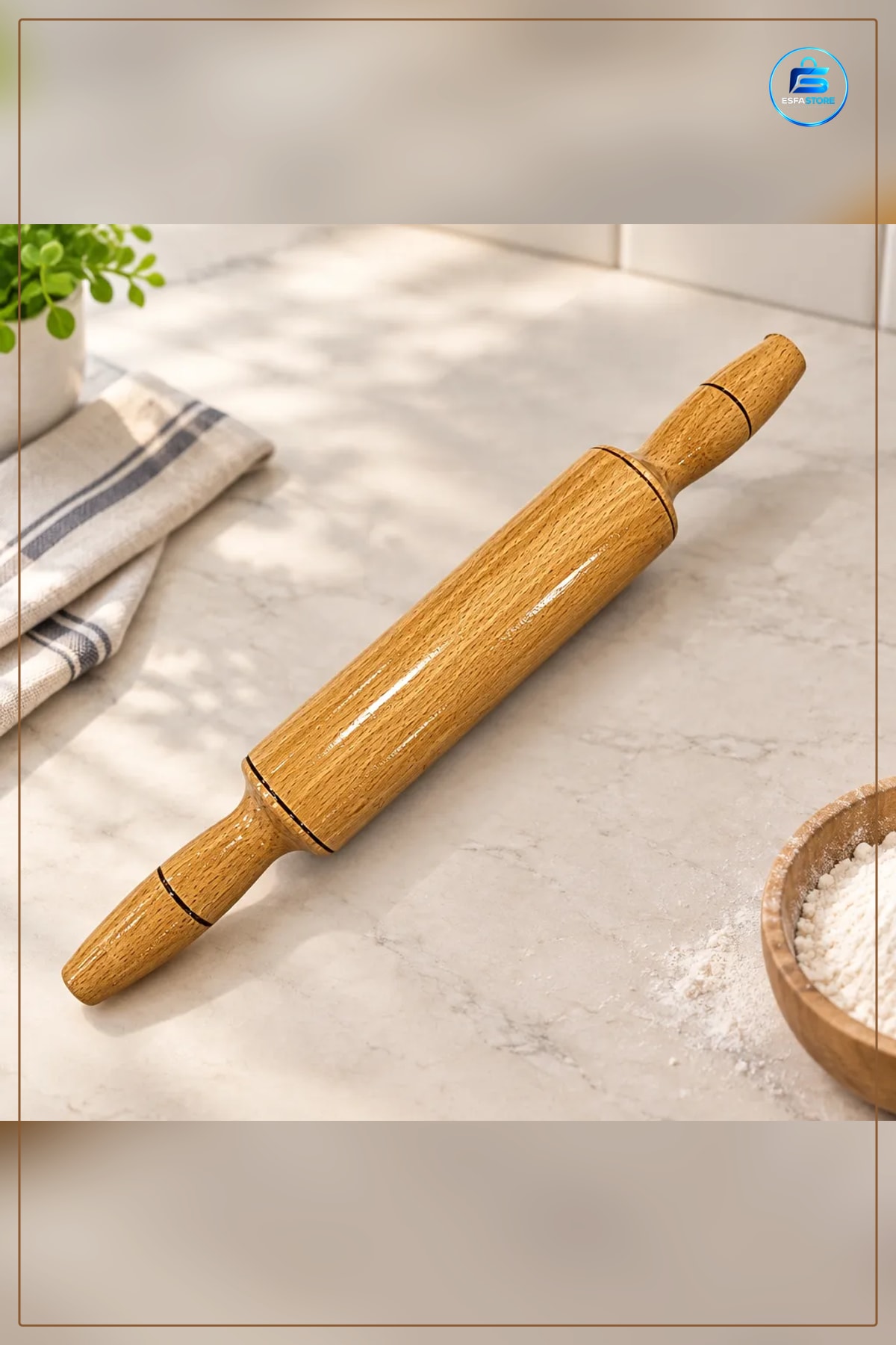 Mini Merdane 35 cm Ahşap Oklava Hamur Şekillendirici Mutfak Pasta Kurabiye Açma Aleti
