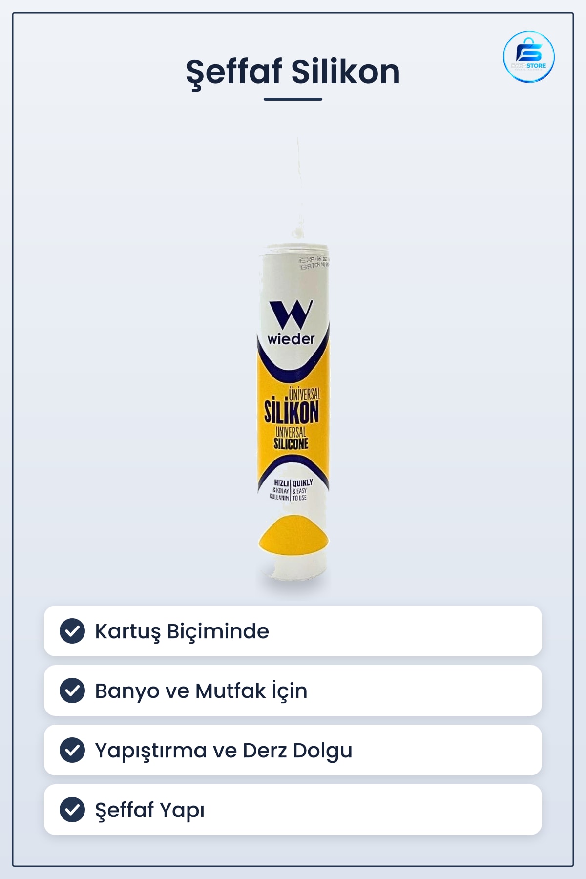 Şeffaf Üniversal Silikon Hırdavat Yapıştırıcı Conta Dolgu Macunu Banyo Mutfak Hızlı Kullanım