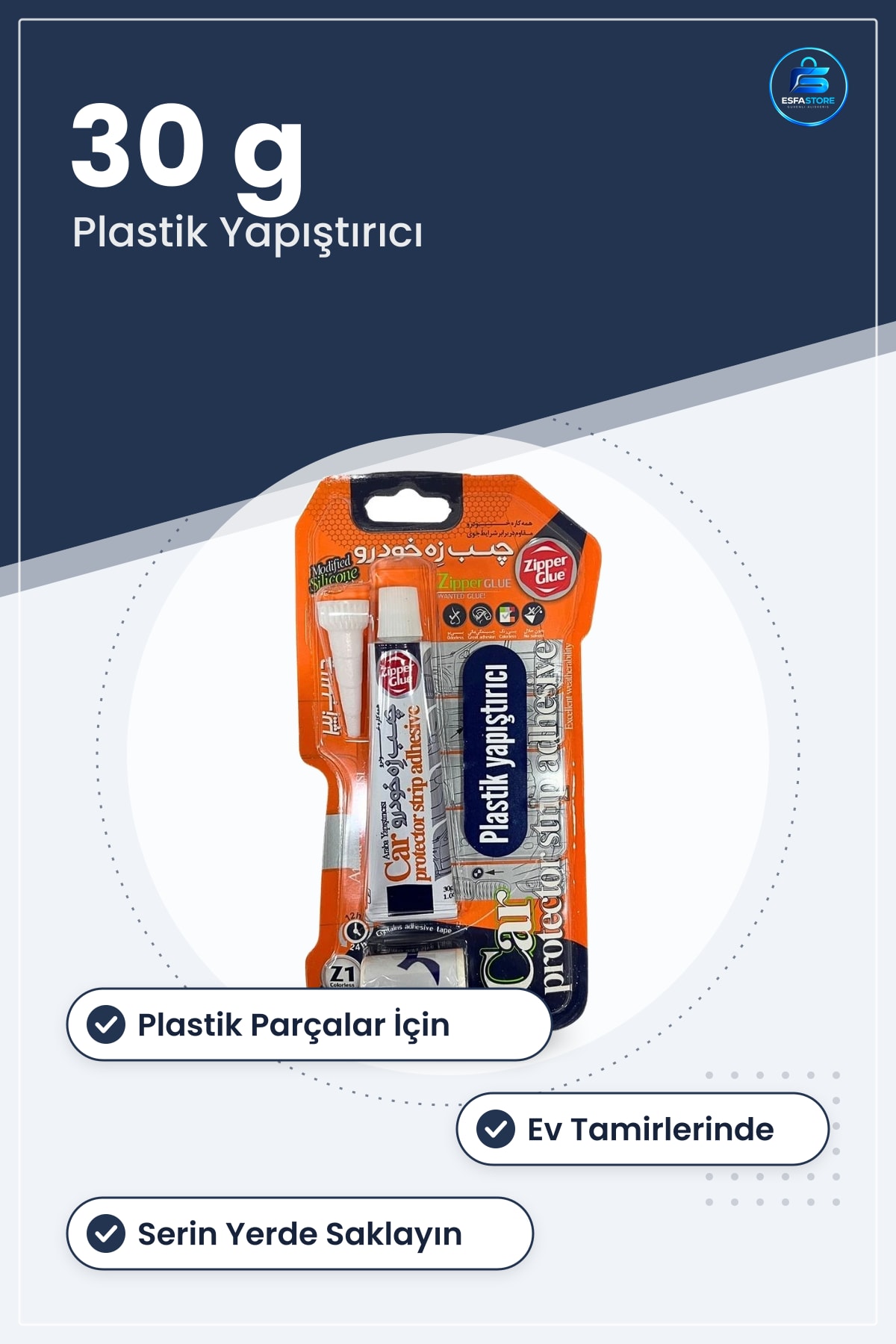 Plastik Yapıştırıcı 30 g Renksiz Modifiye Silikon Esaslı Ev Tamir Onarım Hırdavat Malzemesi
