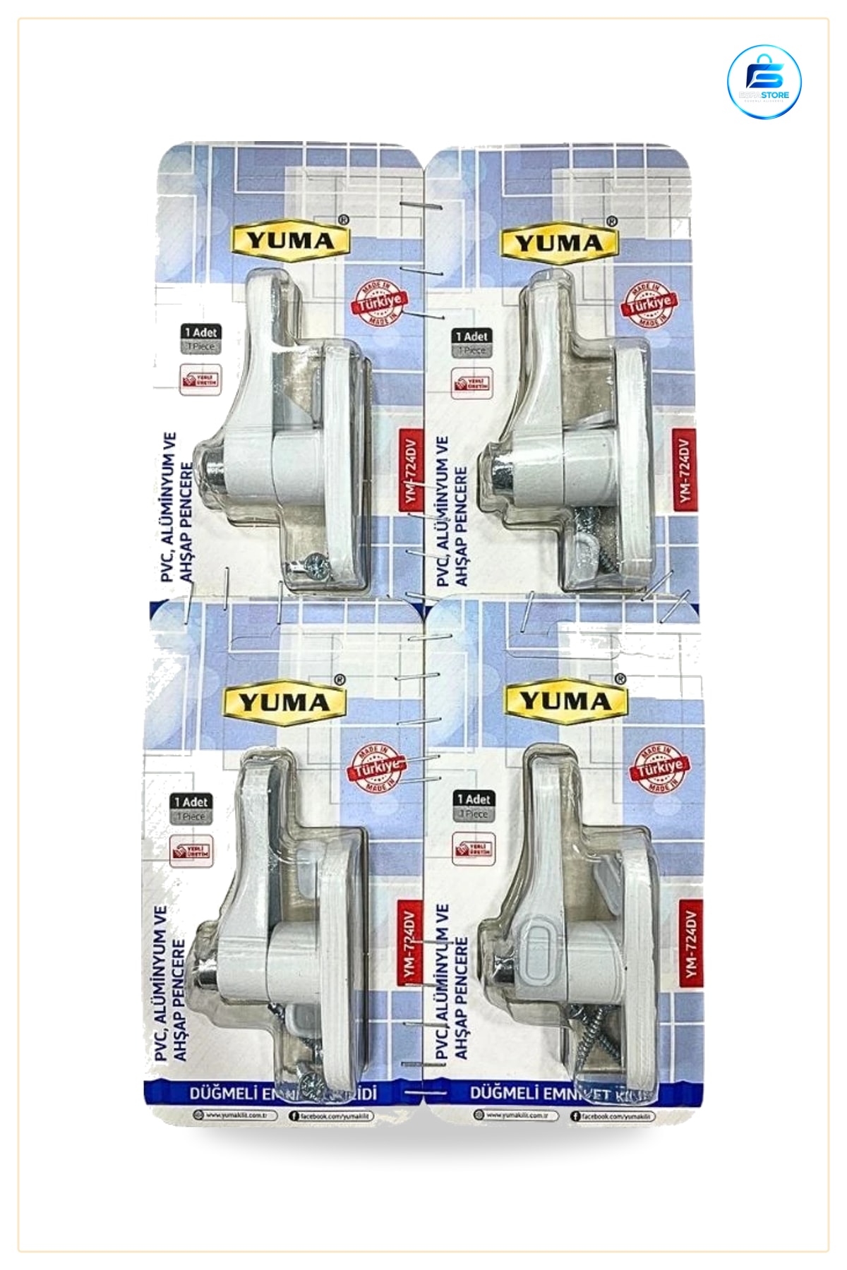 Düğmeli Emniyet Kilidi PVC Metal Pencere Çocuk Güvenlik Koruyucu Alüminyum Ahşap Uyumlu 1 Adet