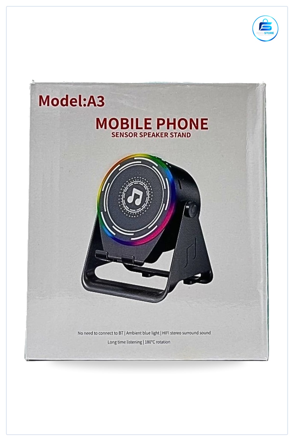 Bluetooth Hoparlör Kablosuz Mobil Telefon Standlı RGB Işıklı Masaüstü Stereo Ses Sistemi