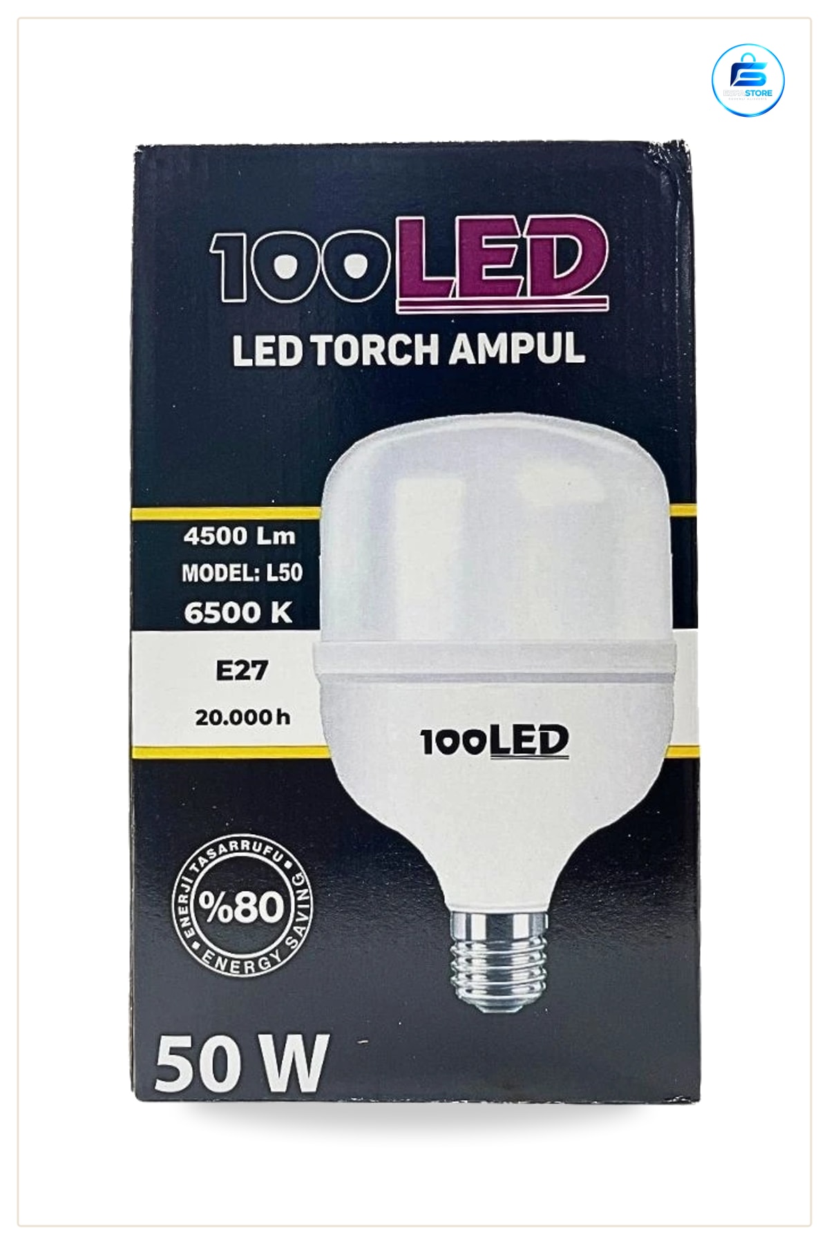 Torch Ampul 50 W 100 LED E27 Duy Yoğun Aydınlatma Ev İş Yeri Beyaz Işık Yüksek Lümen