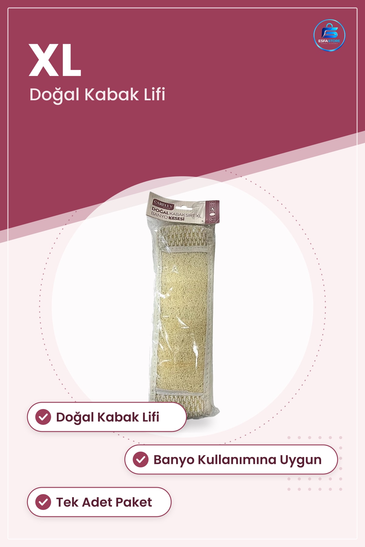 Sırt Kesesi Doğal Kabak Lifi XL Banyo Vücut Temizleme Aksesuarı Duş Süngeri Kişisel Hijyen