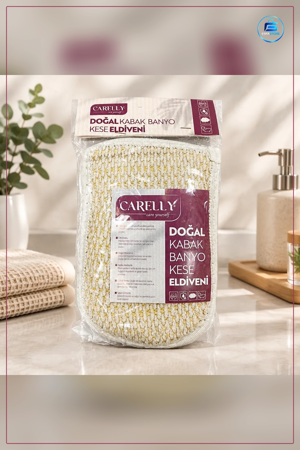 Doğal Kabak Lifli Kese Eldiveni Banyo Lifi Süngeri Vücut Temizleme Peeling Eldiven