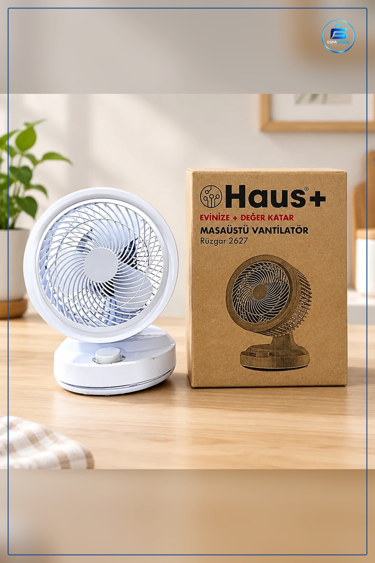 Masaüstü Vantilatör Rüzgar Kompakt Mini Fan Ofis Ev Çalışma Masası Serinletici Beyaz