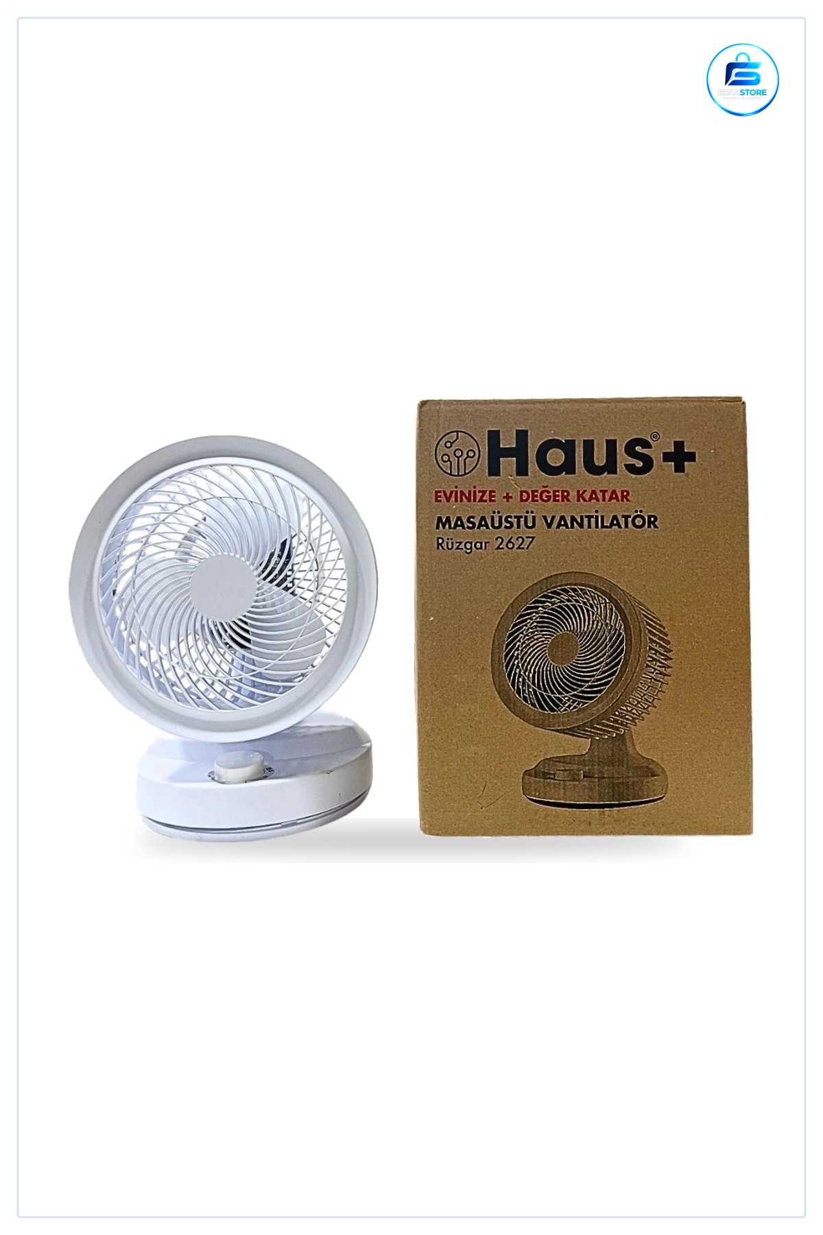 Masaüstü Vantilatör Rüzgar Kompakt Mini Fan Ofis Ev Çalışma Masası Serinletici Beyaz