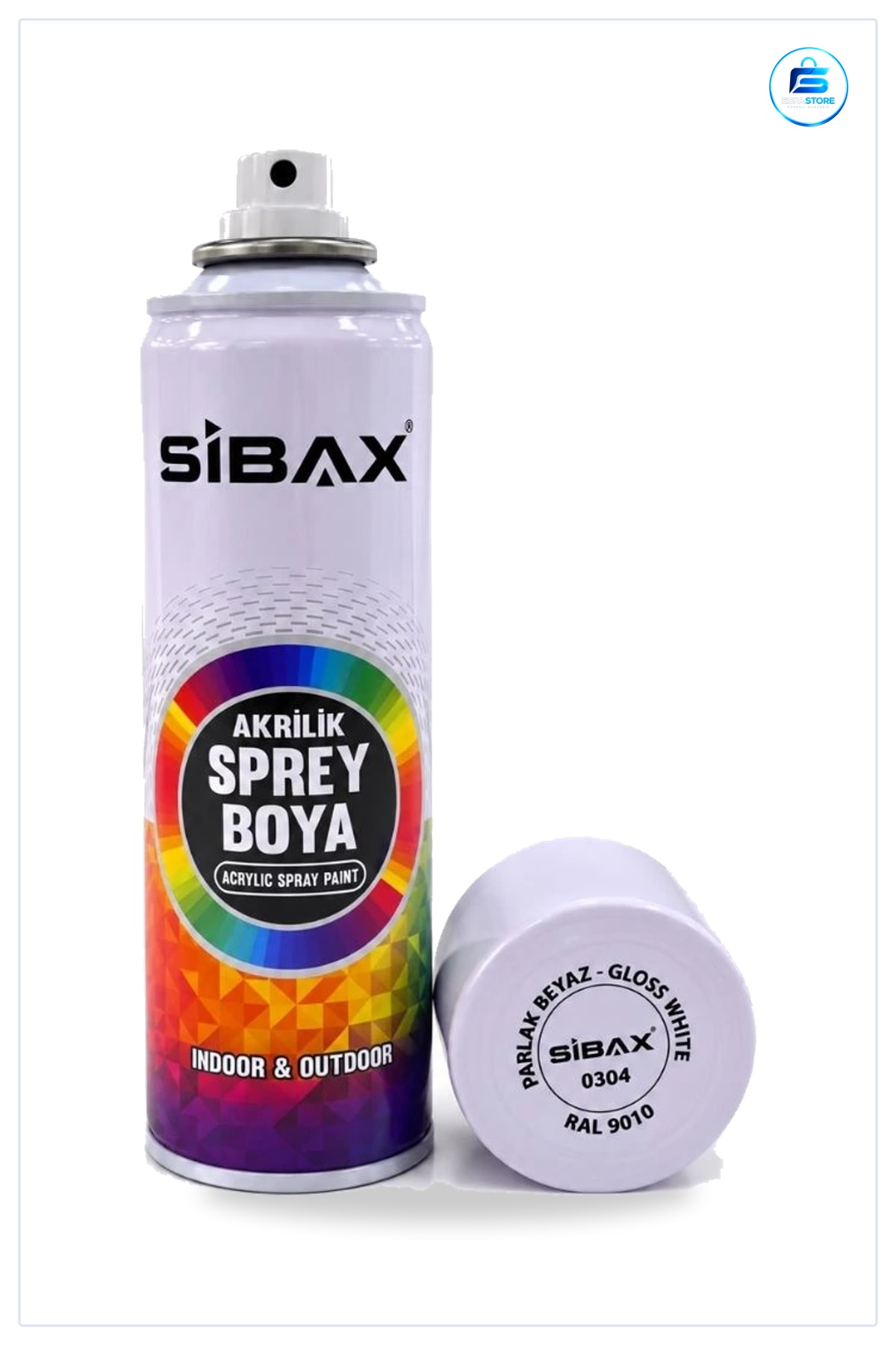 Sprey Boya Parlak Beyaz 250 ml Akrilik İç Dış Mekan Yüzey Boyama Hobi Ev Dekor Tamir