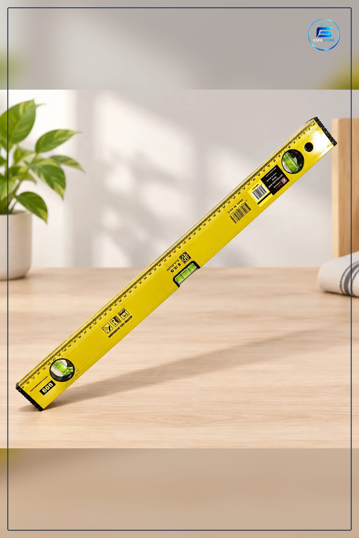 Su Terazisi 60 cm Sarı Günlük Düzey Ölçümleri İçin Hırdavat Ev Atölye Tesviye Aleti