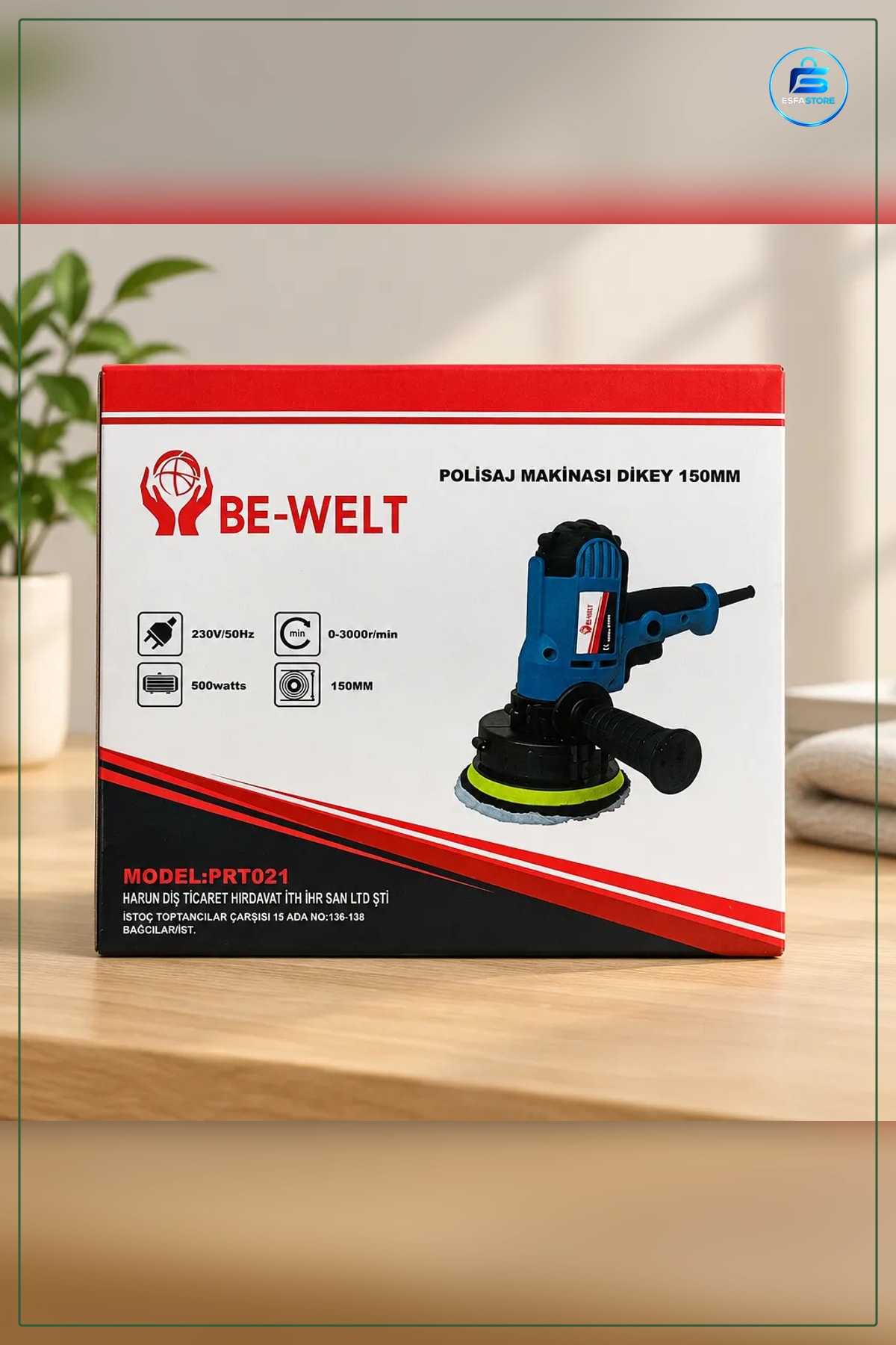 Dikey Polisaj Makinesi 150 mm 500 W 230V Elektrikli Cila Parlatma Yüzey Bakım Aleti