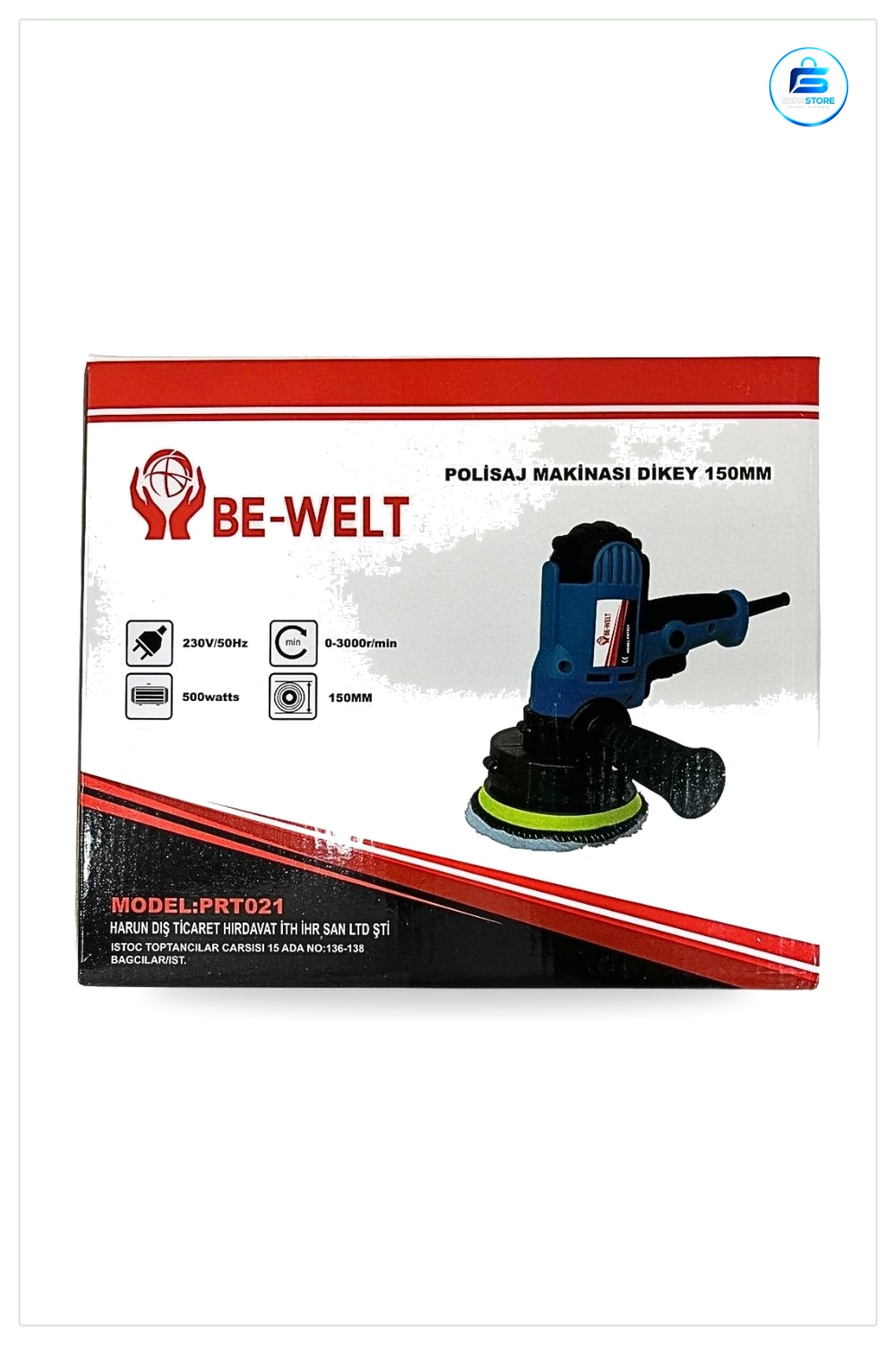 Dikey Polisaj Makinesi 150 mm 500 W 230V Elektrikli Cila Parlatma Yüzey Bakım Aleti