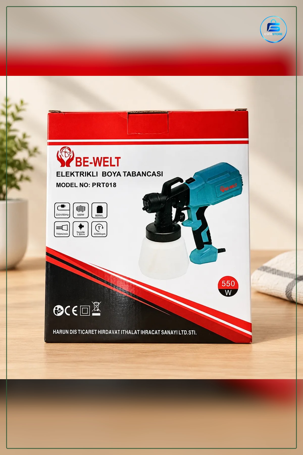Elektrikli Boya Tabancaı Hızlı Uygulama Pratik Kullanım Boyama Rötuş Ev Bahçe Hobi Atölye