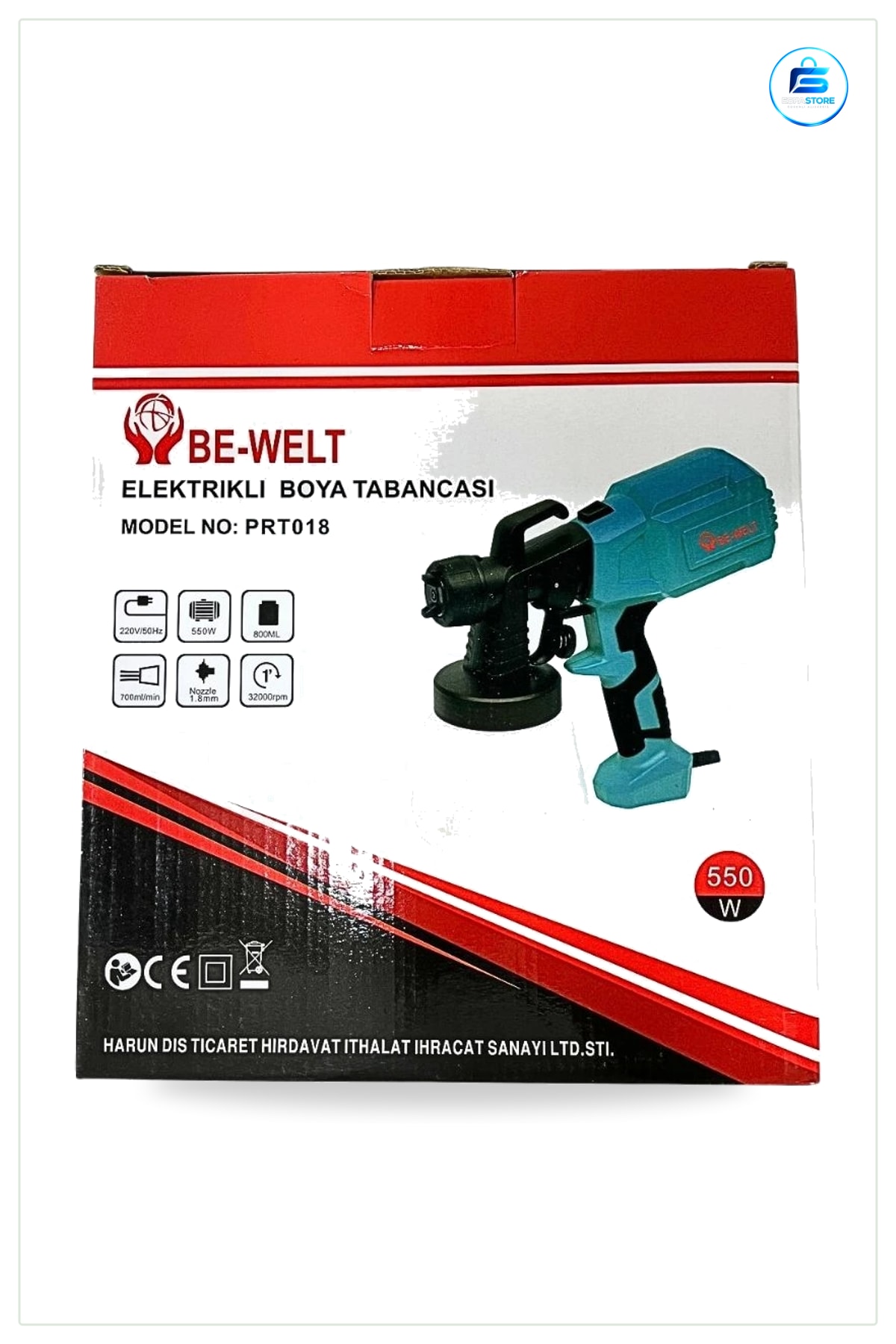 Elektrikli Boya Tabancaı Hızlı Uygulama Pratik Kullanım Boyama Rötuş Ev Bahçe Hobi Atölye