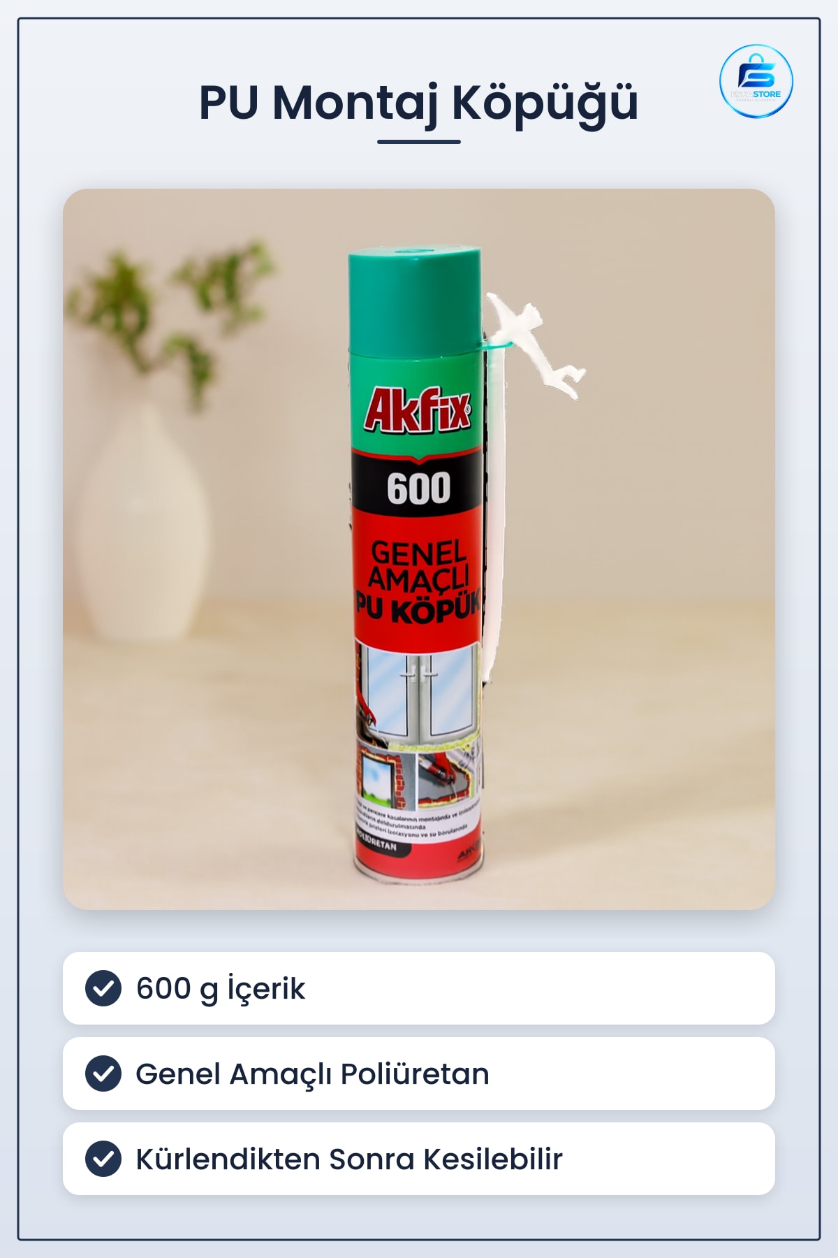 PU Montaj Köpüğü 600 g Genel Amaçlı Poliyüretan Sprey Köpük Yalıtım Dolgu Yapıştırıcı Hırdavat