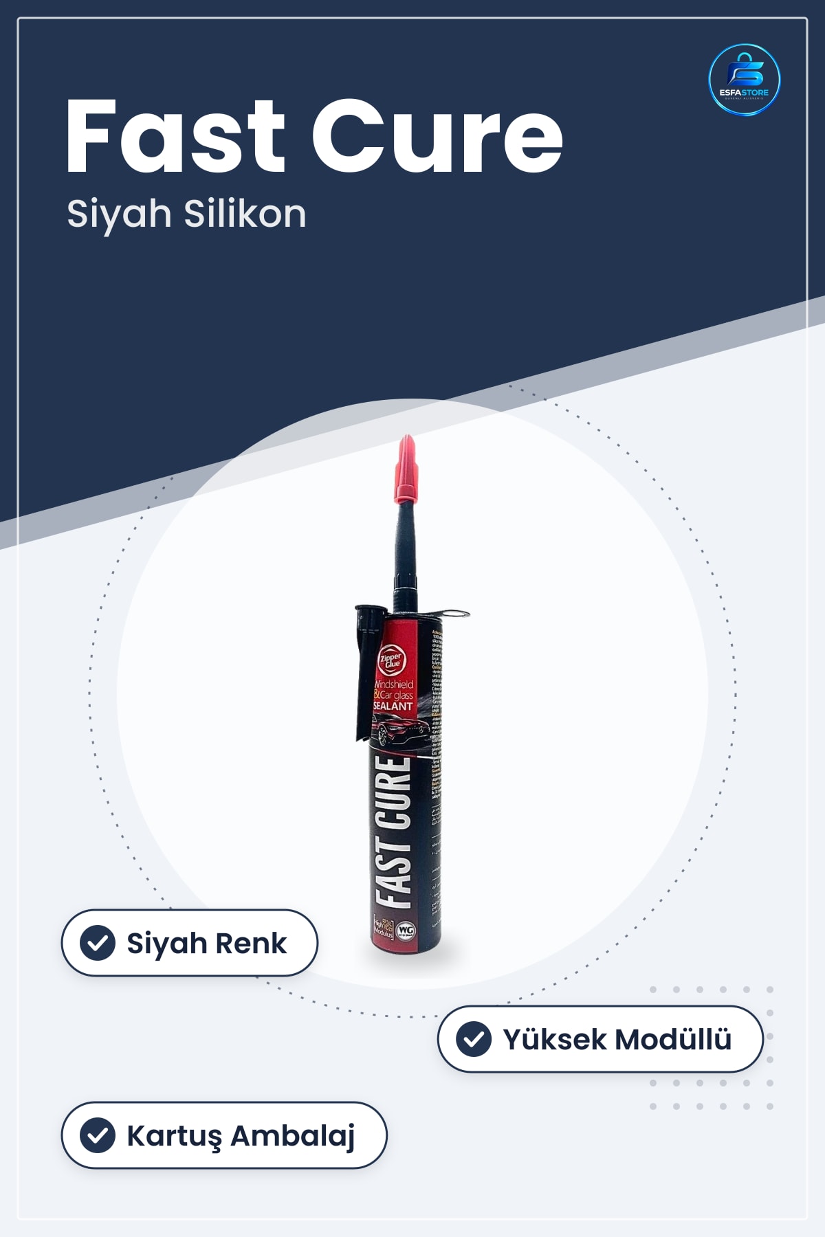 Siyah Isıya Dayanıklı Silikon Fast Cure Araç Cam Sızdırmazlık Hırdavat Kartuş Yüksek Modüllü
