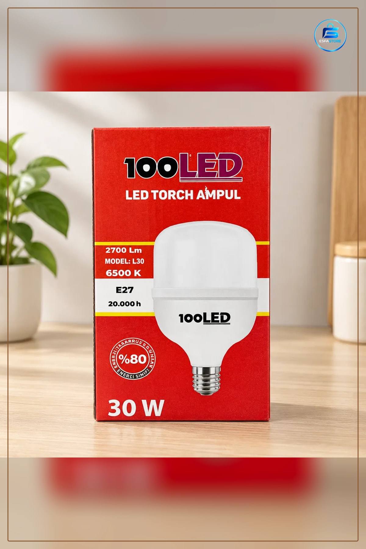LED Torch Ampul 30 W E27 Duy Lm K Gün Işığı Model L30 Ev İş Yeri Aydınlatma Kullanışlı