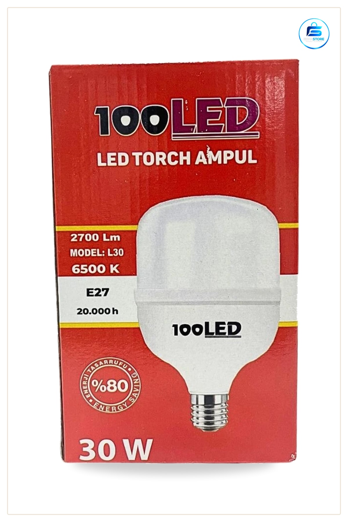 LED Torch Ampul 30 W E27 Duy Lm K Gün Işığı Model L30 Ev İş Yeri Aydınlatma Kullanışlı