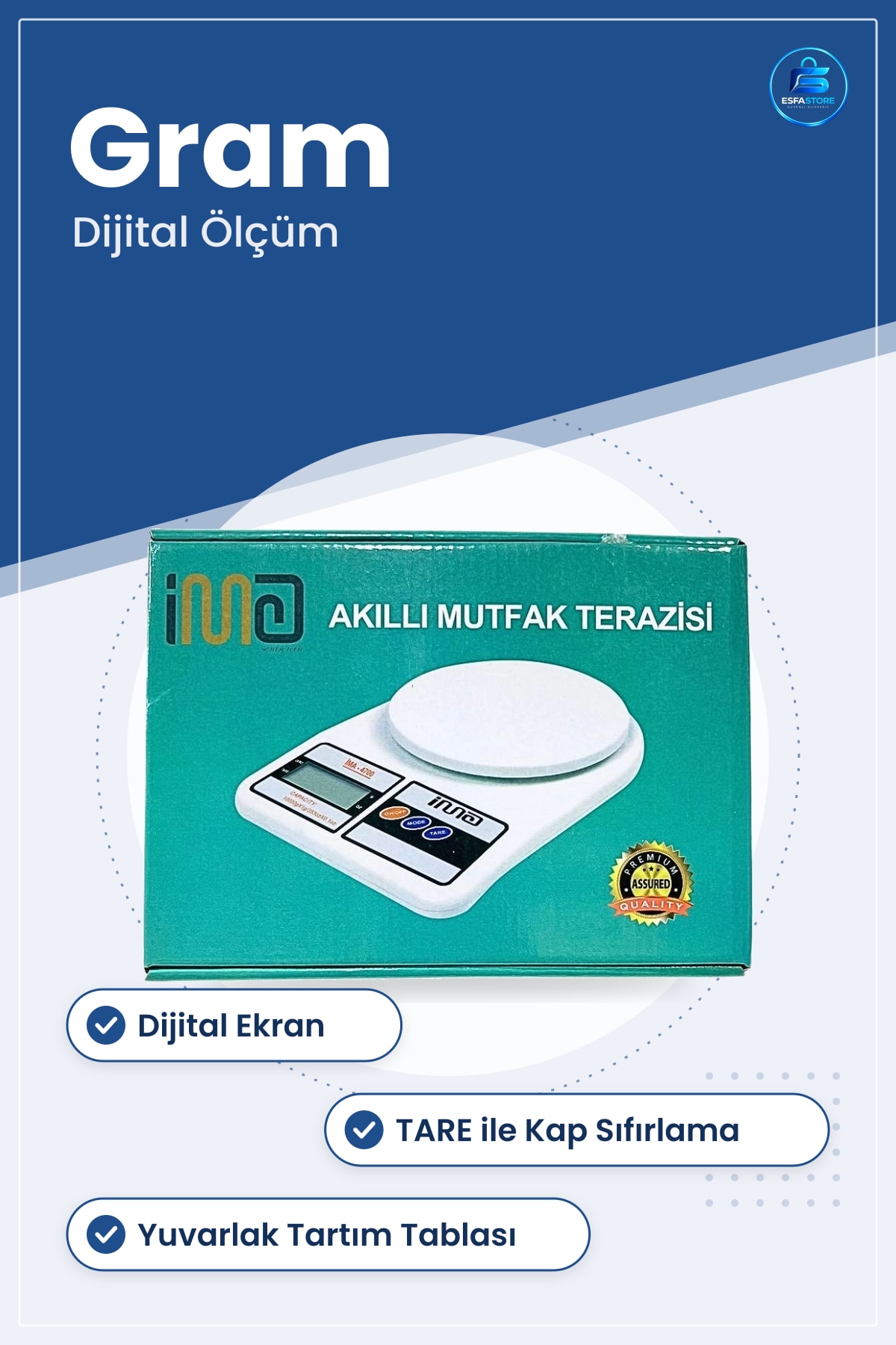 Dijital Mutfak Tartısı Akıllı Terazi Yiyecek Hazırlama Ekranlı Pratik Ölçüm Aleti