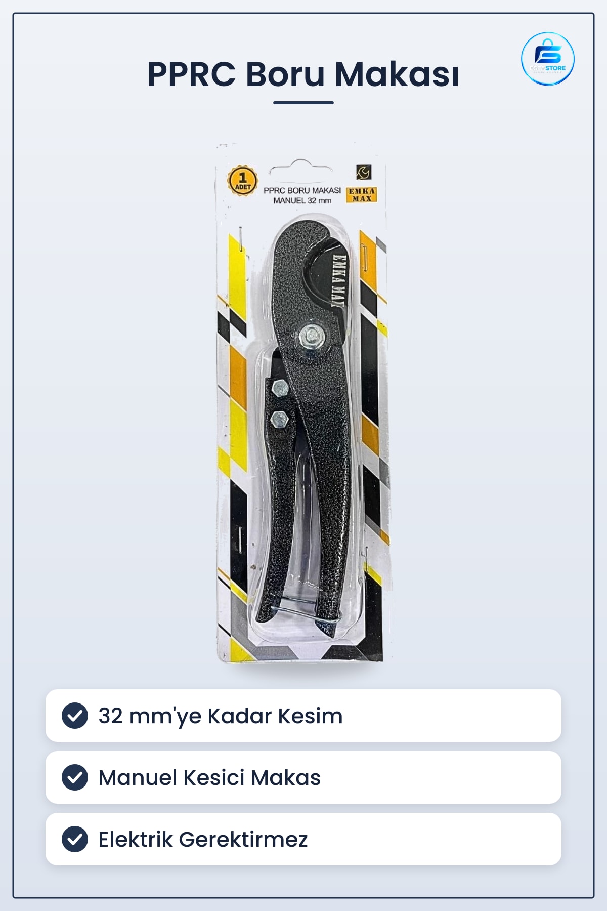 PPRC Boru Makası Manuel 32 mm Kesici Makas Banyo Tesisat Hassas Kontrollü Kesim Aleti