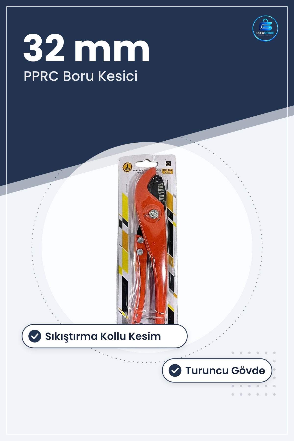 Manuel Boru Makası PPRC 32 mm Kesici Plastik Kesme Hırdavat Malzemesi Ev Tesisatı