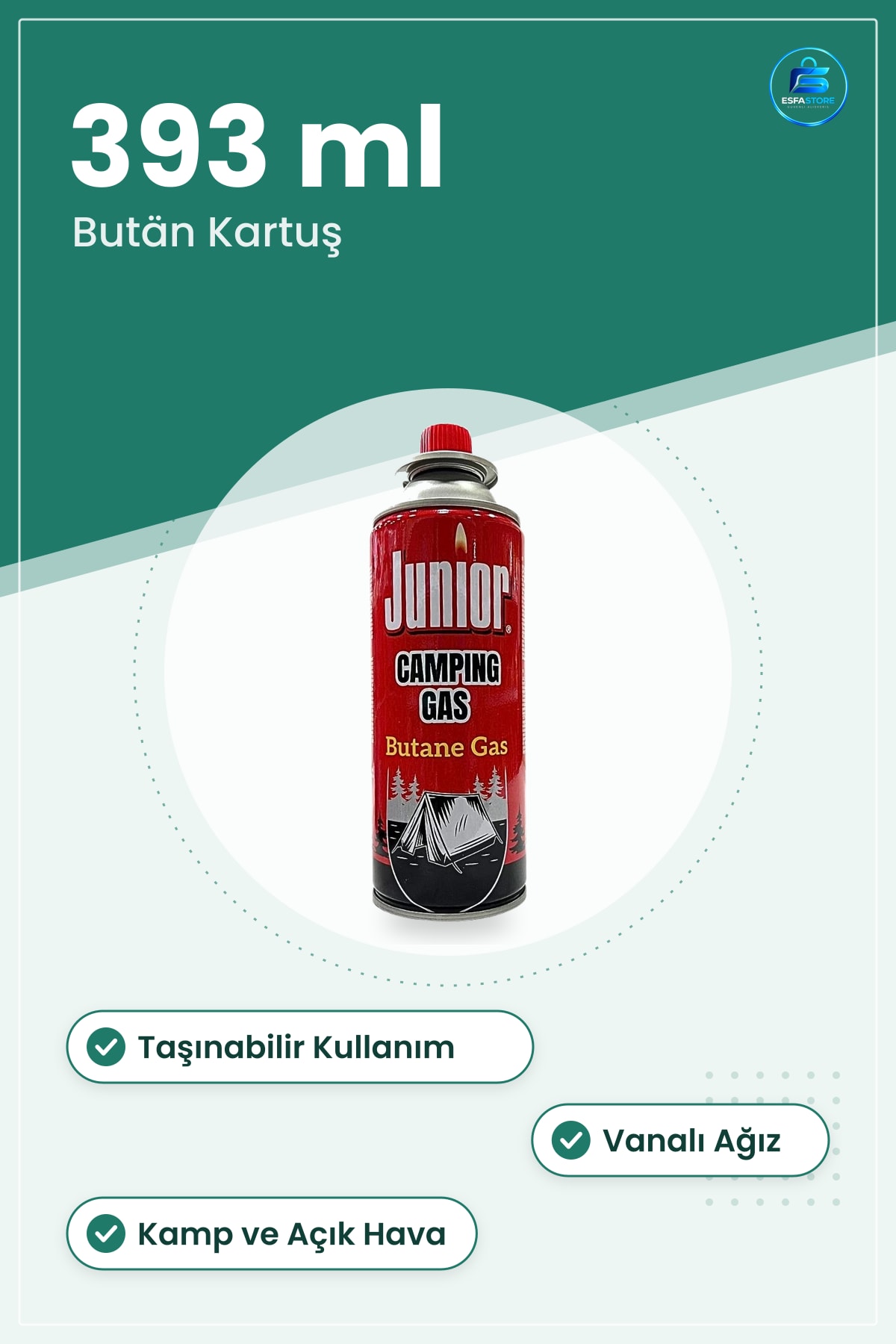 Ocak Gazı 393 ml Bütän Kartış Taşınabilir Kamp Ocakları İçin Açık Hava Isı Kaynağı