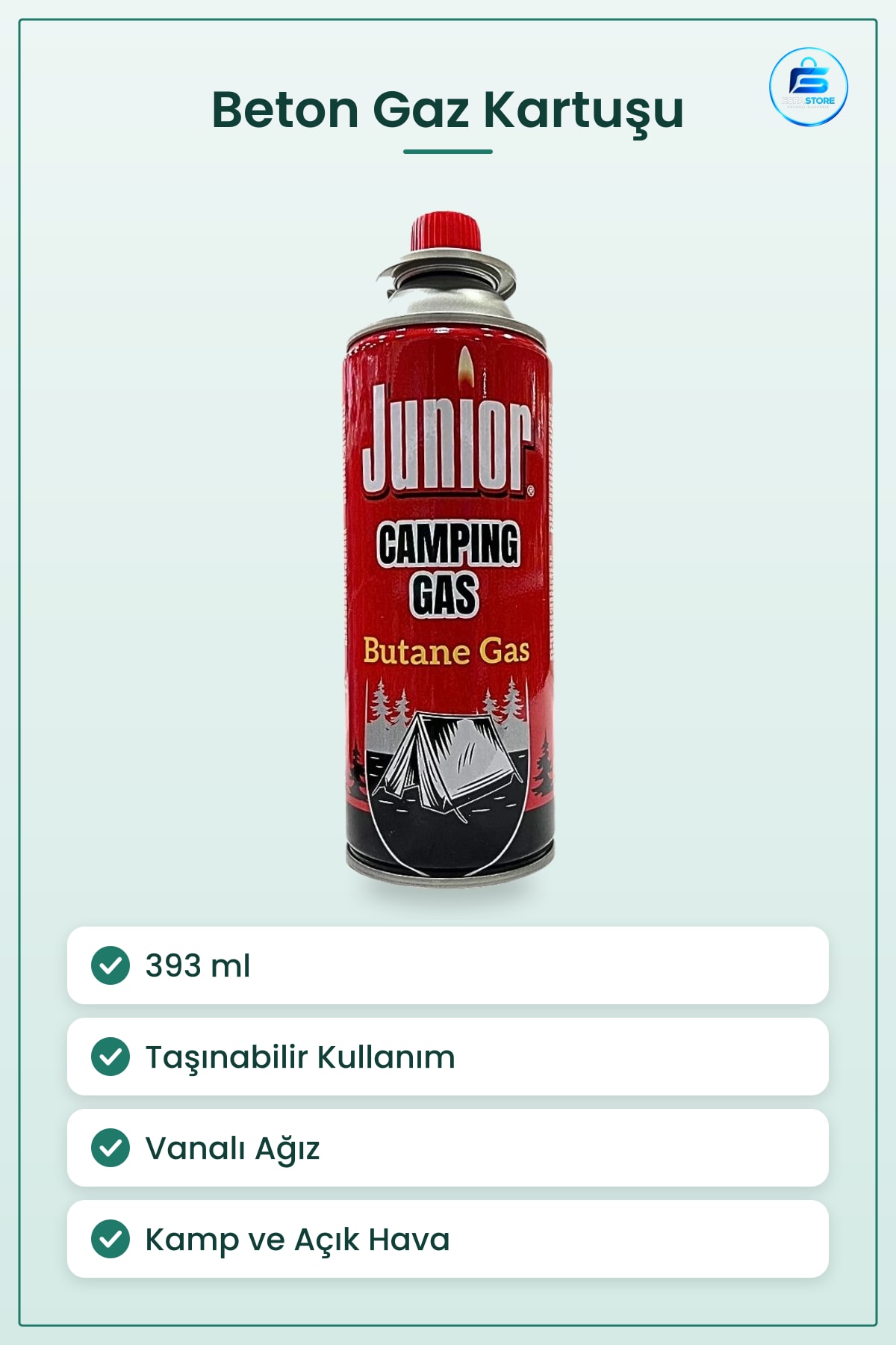 Ocak Gazı 393 ml Bütän Kartış Taşınabilir Kamp Ocakları İçin Açık Hava Isı Kaynağı