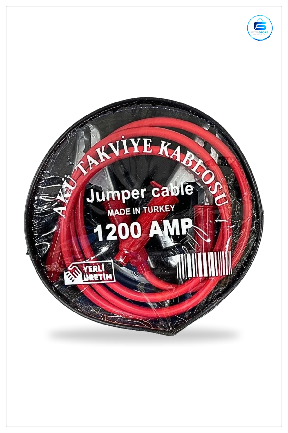 Akü Takviye Kablosu Amp 2 m Araç Bağlantı Kelepçeli Jumper Cable Oto Aksesuar Seti