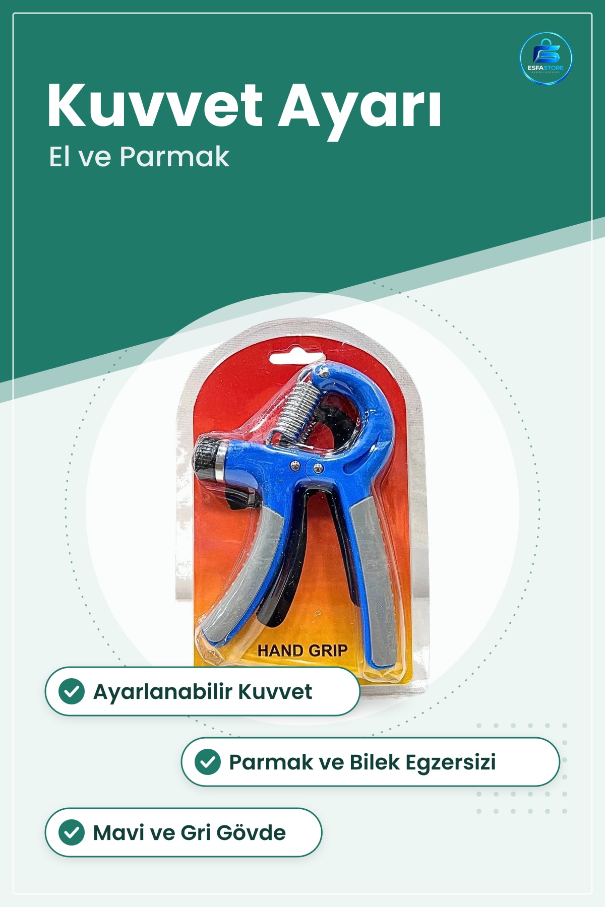 El Yayı Hand Grip Ayarlanabilir Kuvvet Egzersiz Aleti Parmak Bilek Güçlendirici Spor Ekipmanı