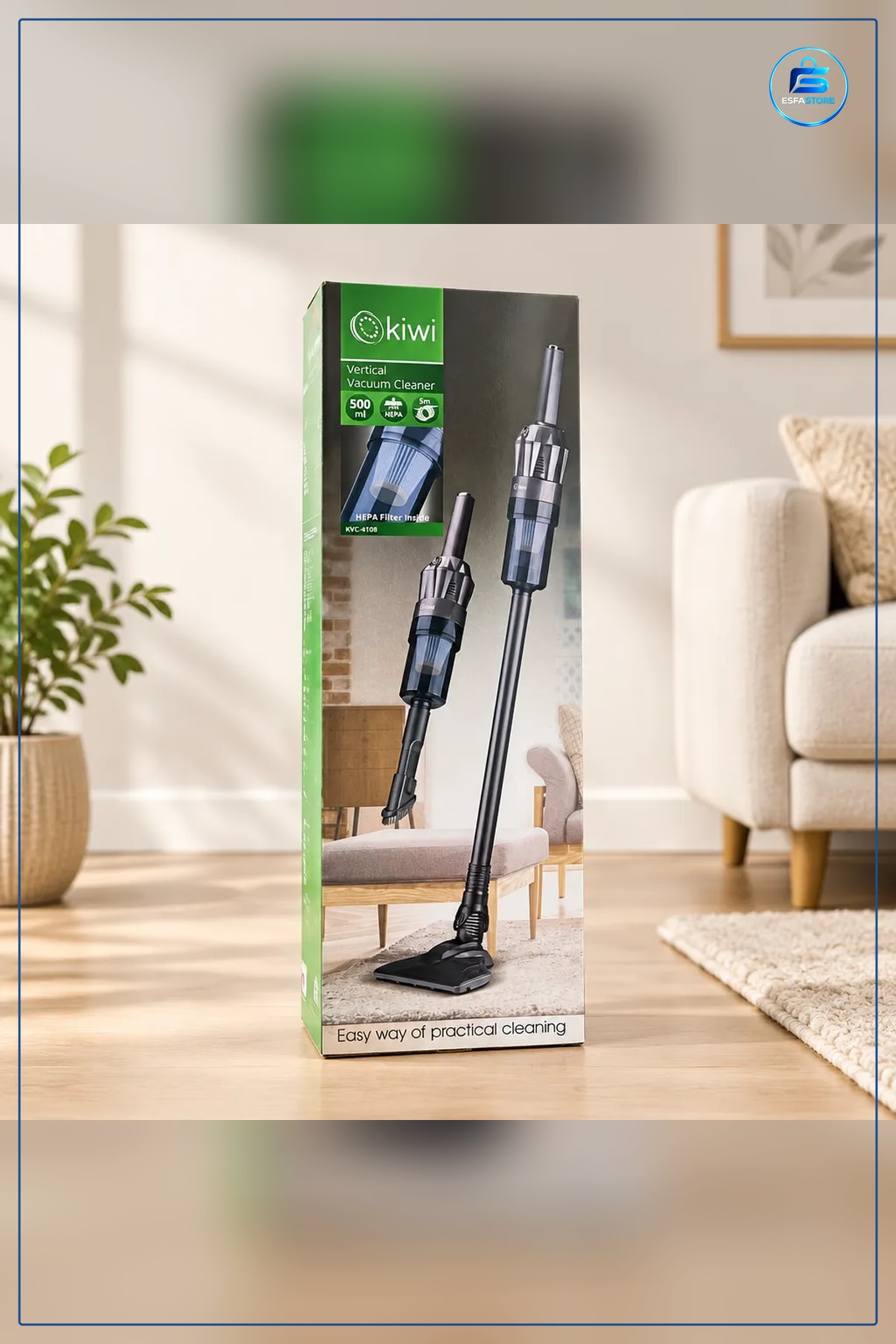 Dikey Elektrikli Dik Süpürge 500 ml HEPA Filtreli Ev Halı ve Kanepe Temizliği İçin