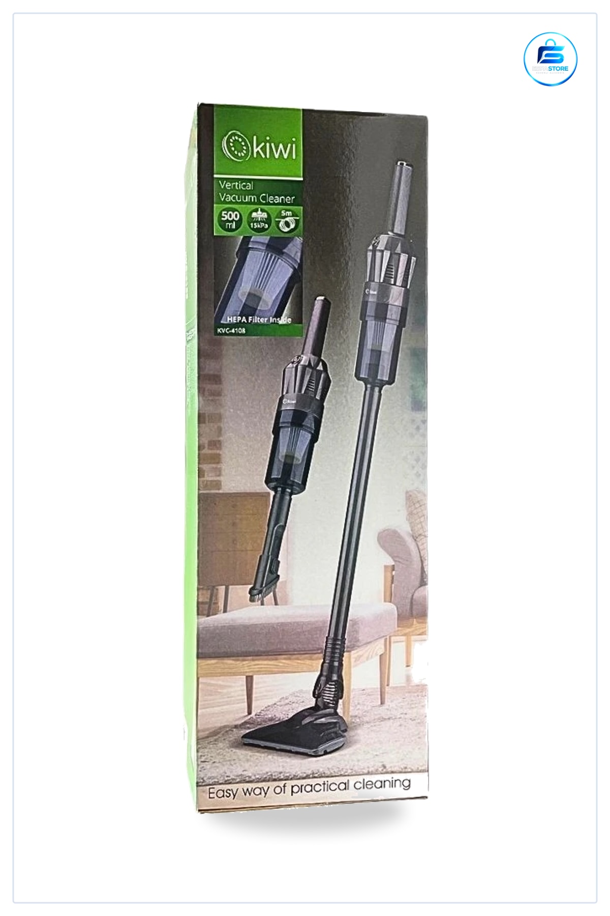 Dikey Elektrikli Dik Süpürge 500 ml HEPA Filtreli Ev Halı ve Kanepe Temizliği İçin