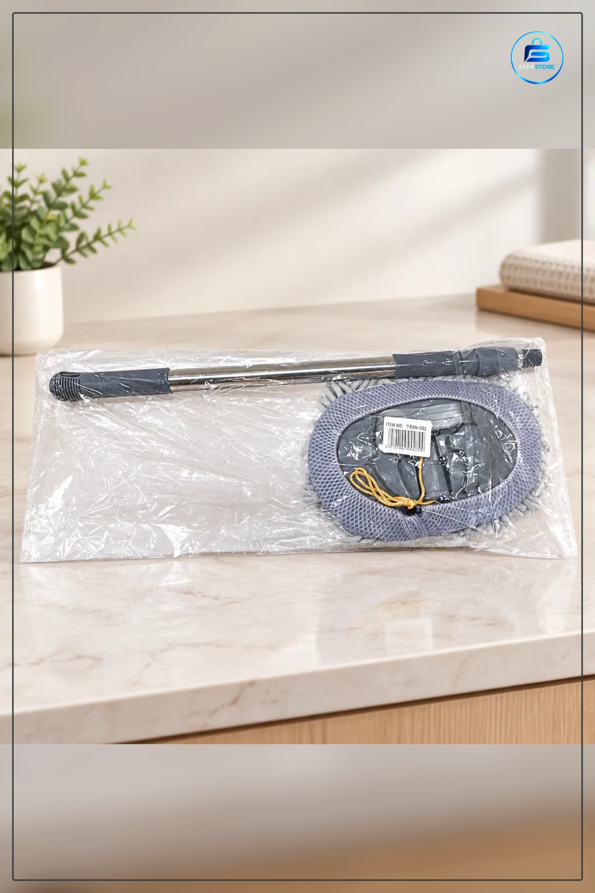 Oto Yıkama Mopu Saplı Oval Başlık Teleskopik Araç Temizlik İçi Dış Kurulama Yumuşak Mikrofiber