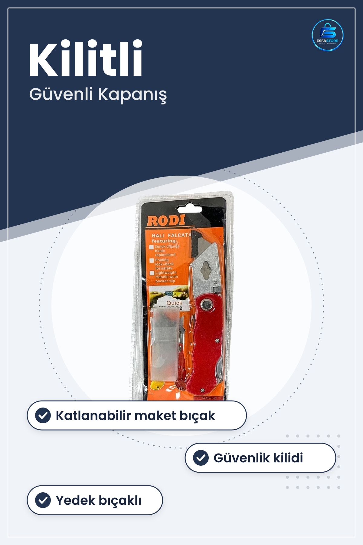 Halı Falçatası Katlanabilir Maket Bıçak Yedek Değiştirilebilir Kesici Hırdavat Aracı Kırmızı