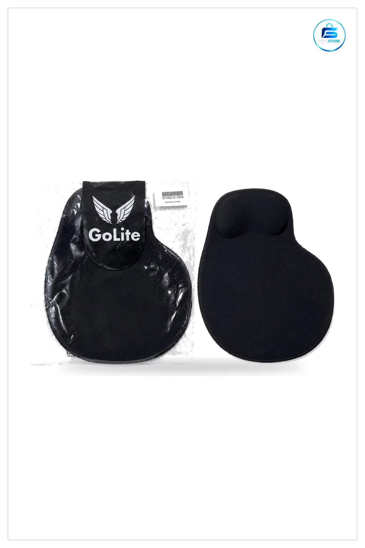 Oval Bilek Destekli Mousepad Ergonomik Ofis Bilgisayar Fare Pedi Siyah Konforlu Çevre Birimi