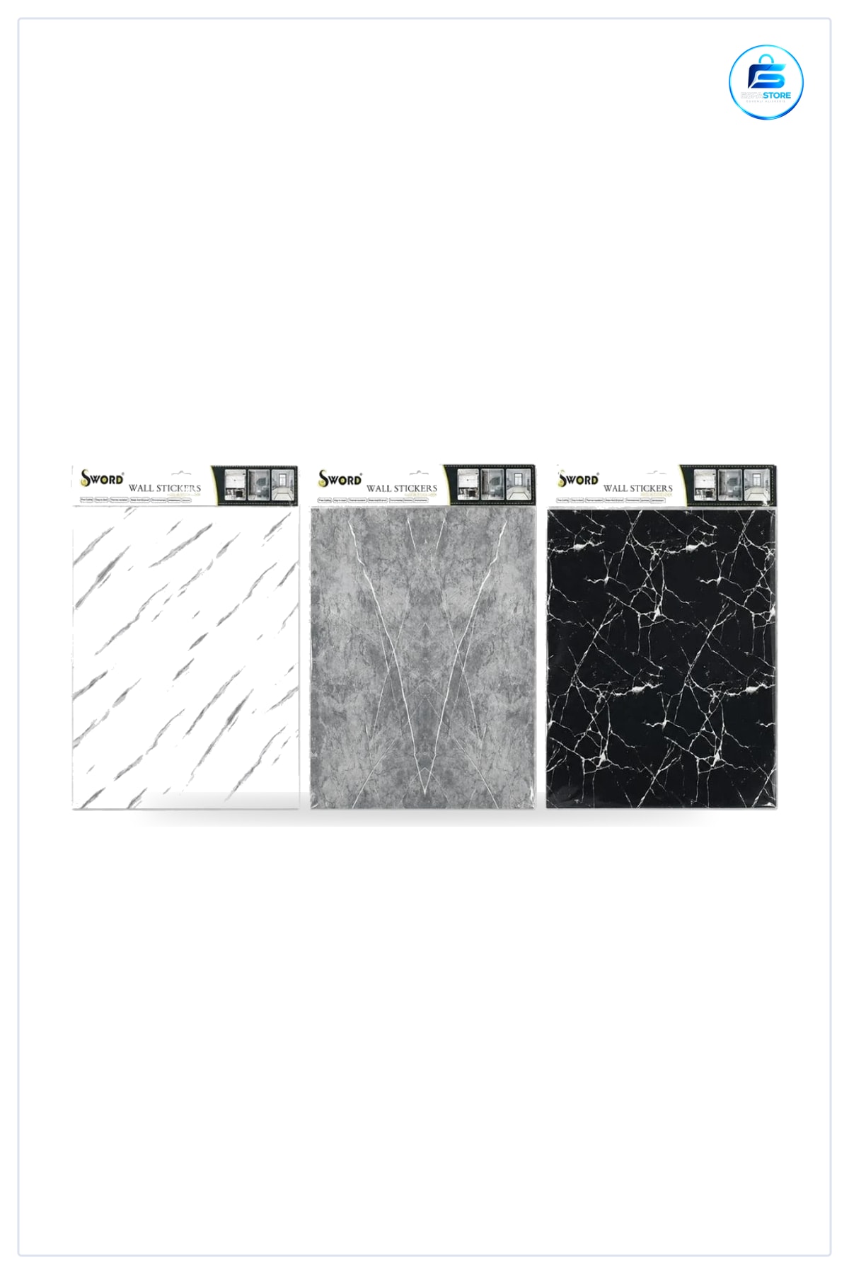 Duvar Sticker 60x60 cm Mermer Desenli Kendinden Yapışkanlı Mutfak Banyo Dekoratif Kaplama
