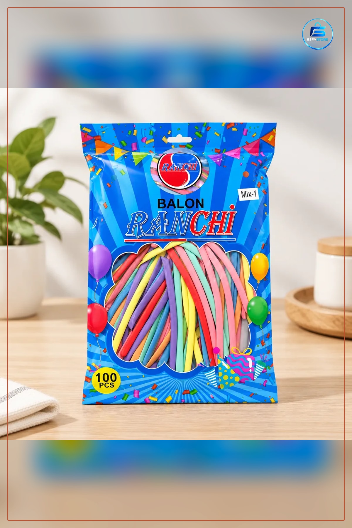 Mix Sosis Balon 100 Adet Karışık Renk Uzun Parti Balonu Doğum Günü Etkinlik Süsleme Malzemesi