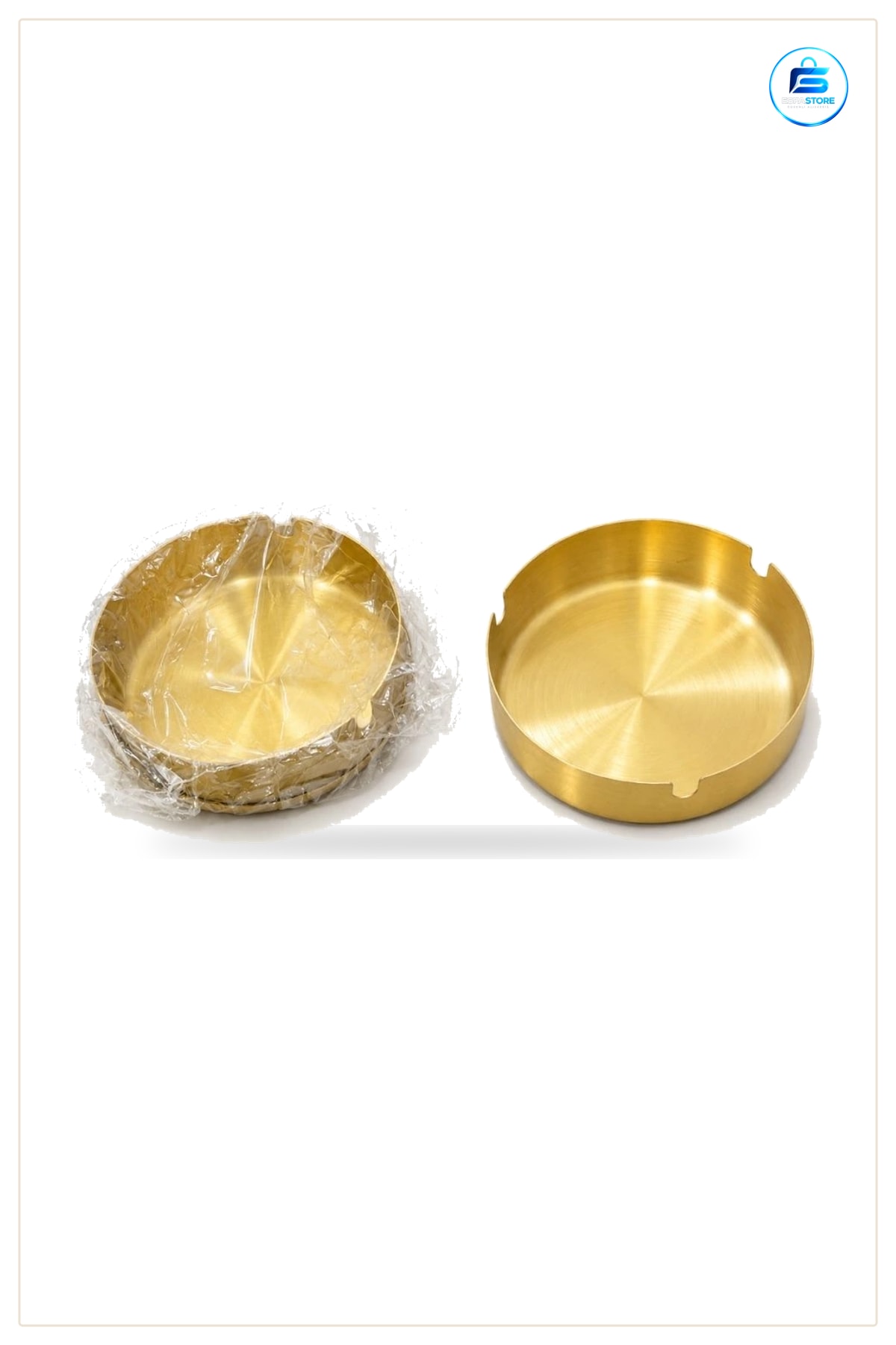 Küllük Gold Açık Üst Tasarım Çelik Dekoratif Ev Dekorasyon Masa Sigara Külü Kabı