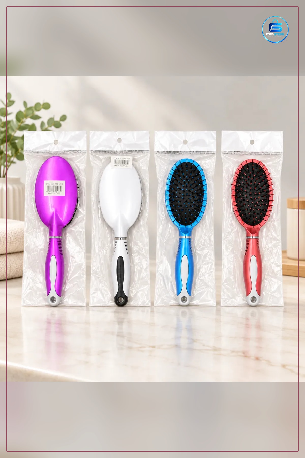 Büyük Oval Saç Taranı Kafa Masajı Plastik Fırçası Tarak Taşınabilir Kompakt Ev Banyo Kullanımı