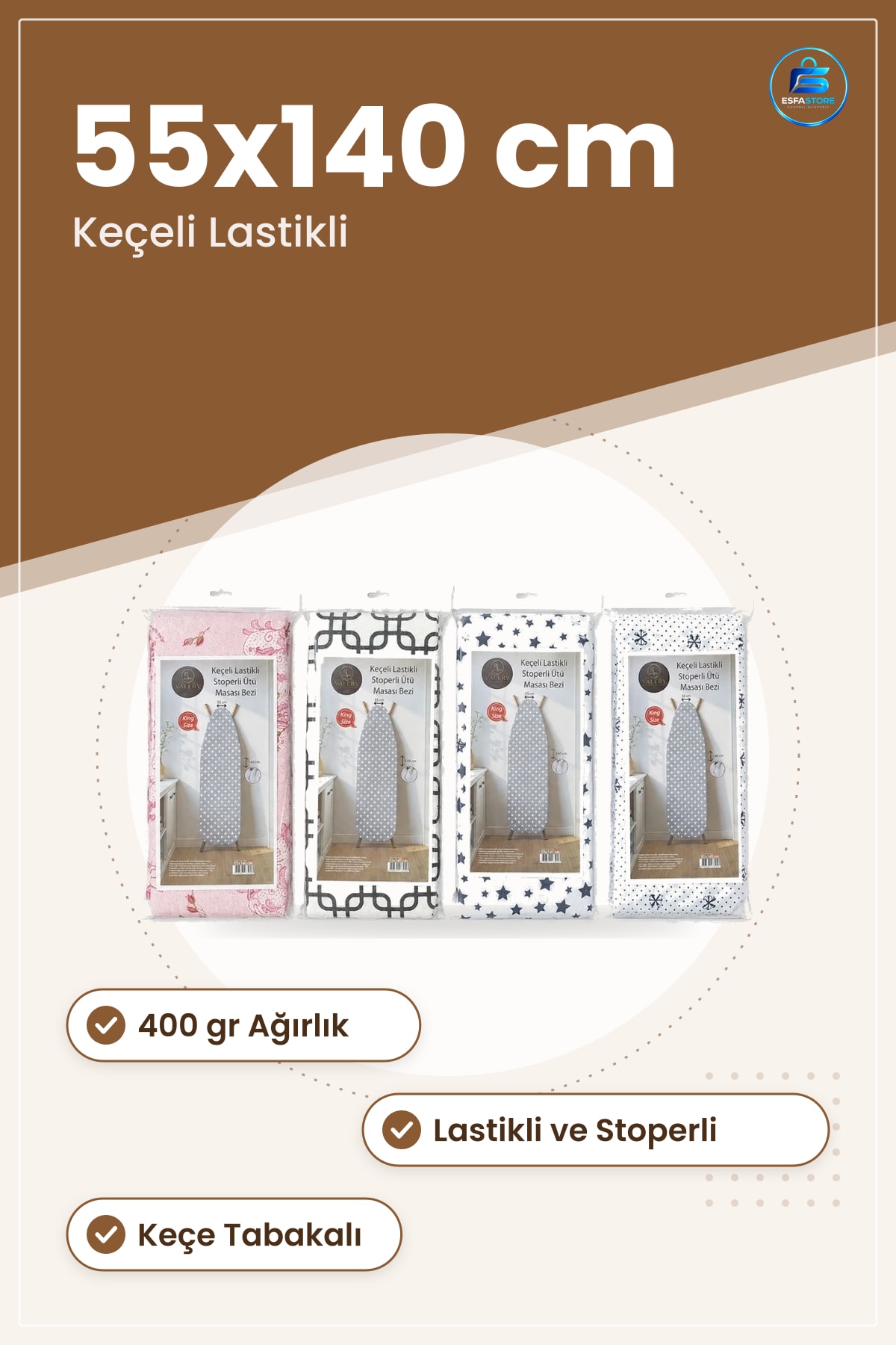 Üü Masası Bezi Keçeli Lastikli Stoperli 400 gr Kılıf Ev Tekstili Aksesuar Kullanışlı