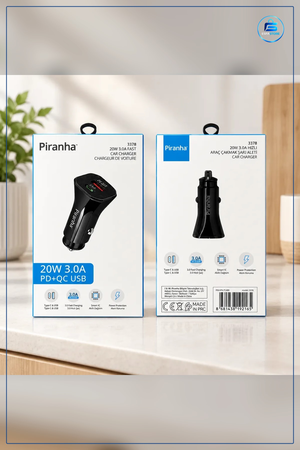 Araç Şarj Cihazı 20 W Hızlı PD QC USB Type C 3.0A Çakında Aleti Mobil Telefon Aksesuarı